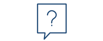 a cartoon bubble icon with a question mark in the middle