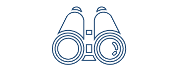 an icon of binoculars representing compdetitive intelligence