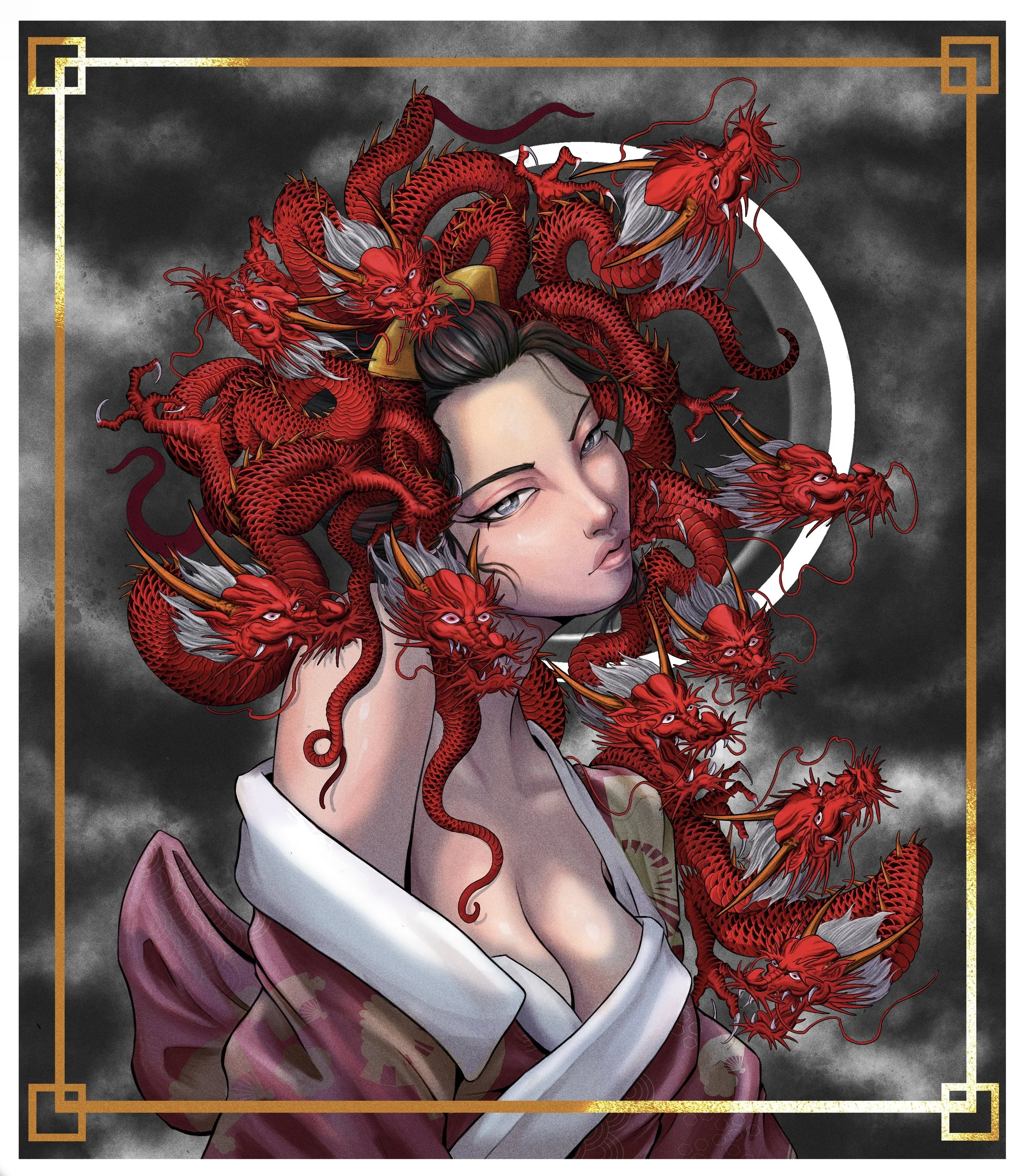 Medusa but with Dragons