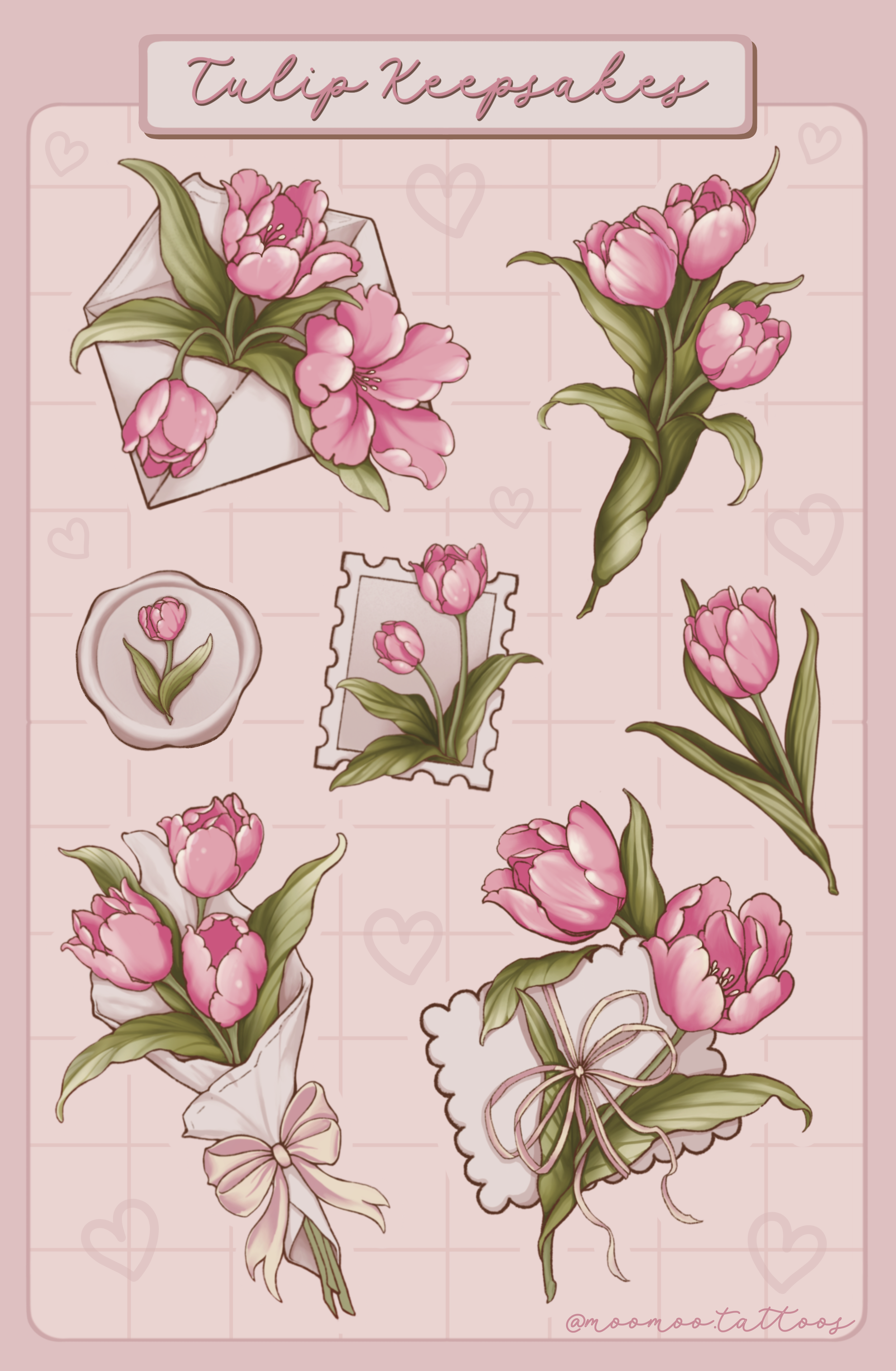 tulip keepsake sticker sheet