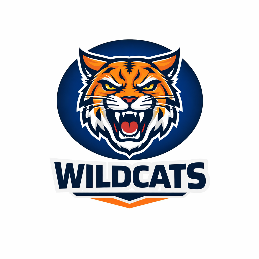 Logo of a wildcat team with a fierce, roaring wildcat face above the word 'WILDCATS' in bold letters.