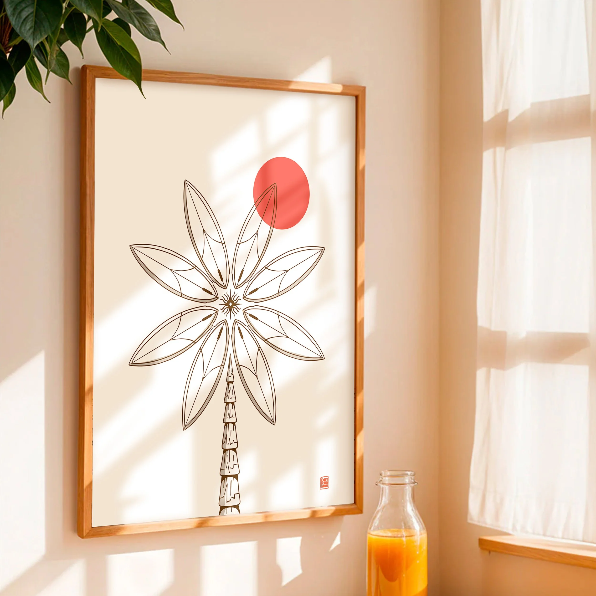 Board Palm Tree Art Print