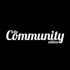 Black background with white text that reads 'The Community edition'