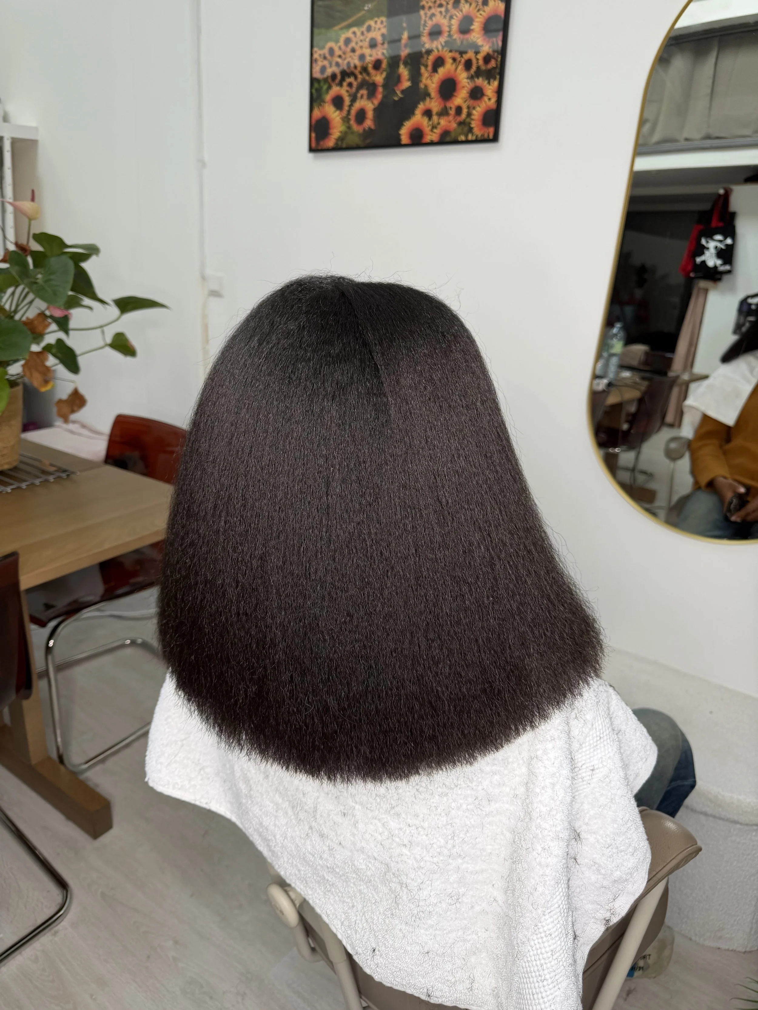 coupes des pointes cheveux afro, coupe sur cheveu détendus