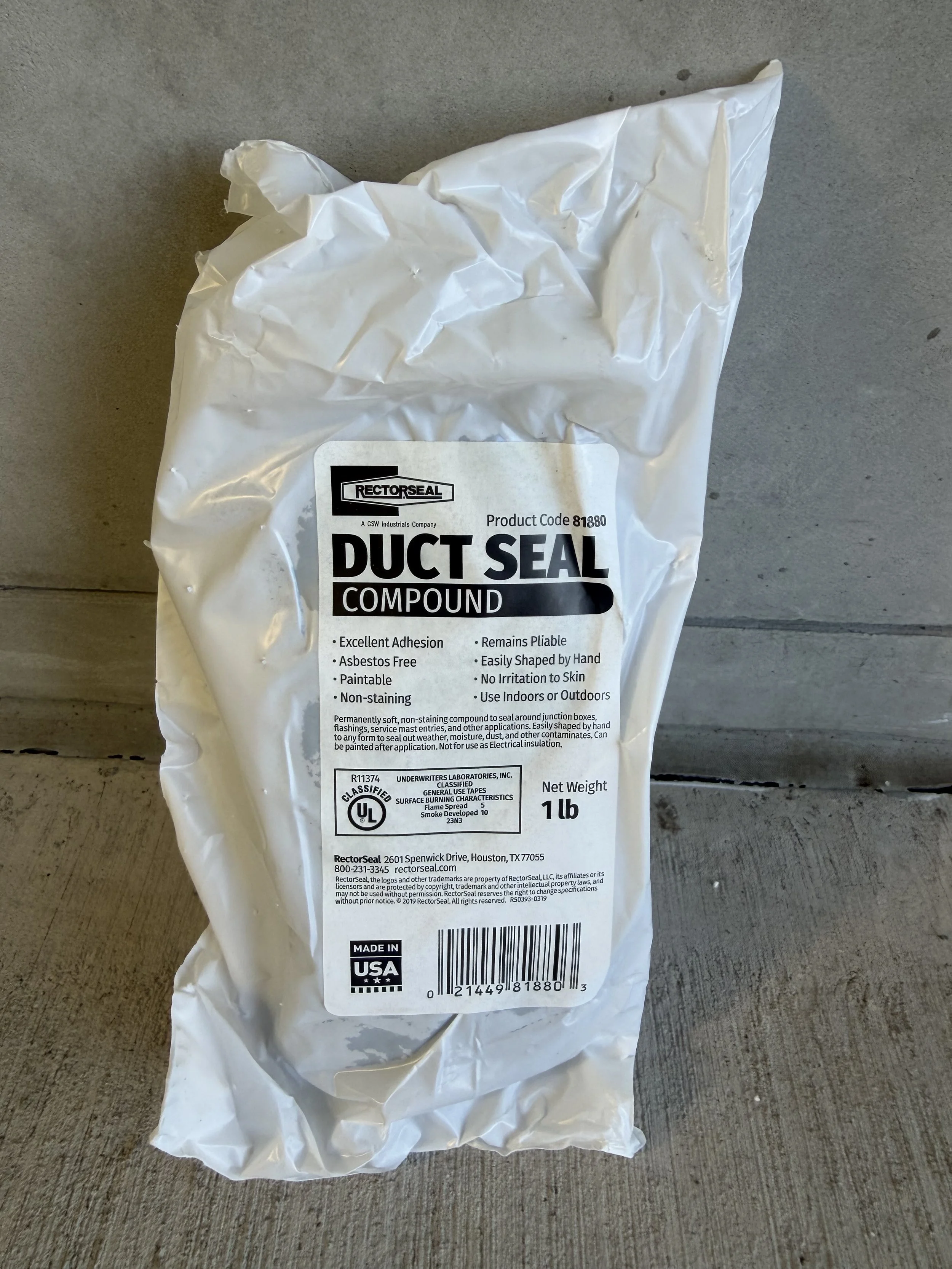 Duct Seal Putty, Environmental, Safe, re-usable, barrier, RectorSeal, Rat Out, vermin proofing, sealing, sealant
