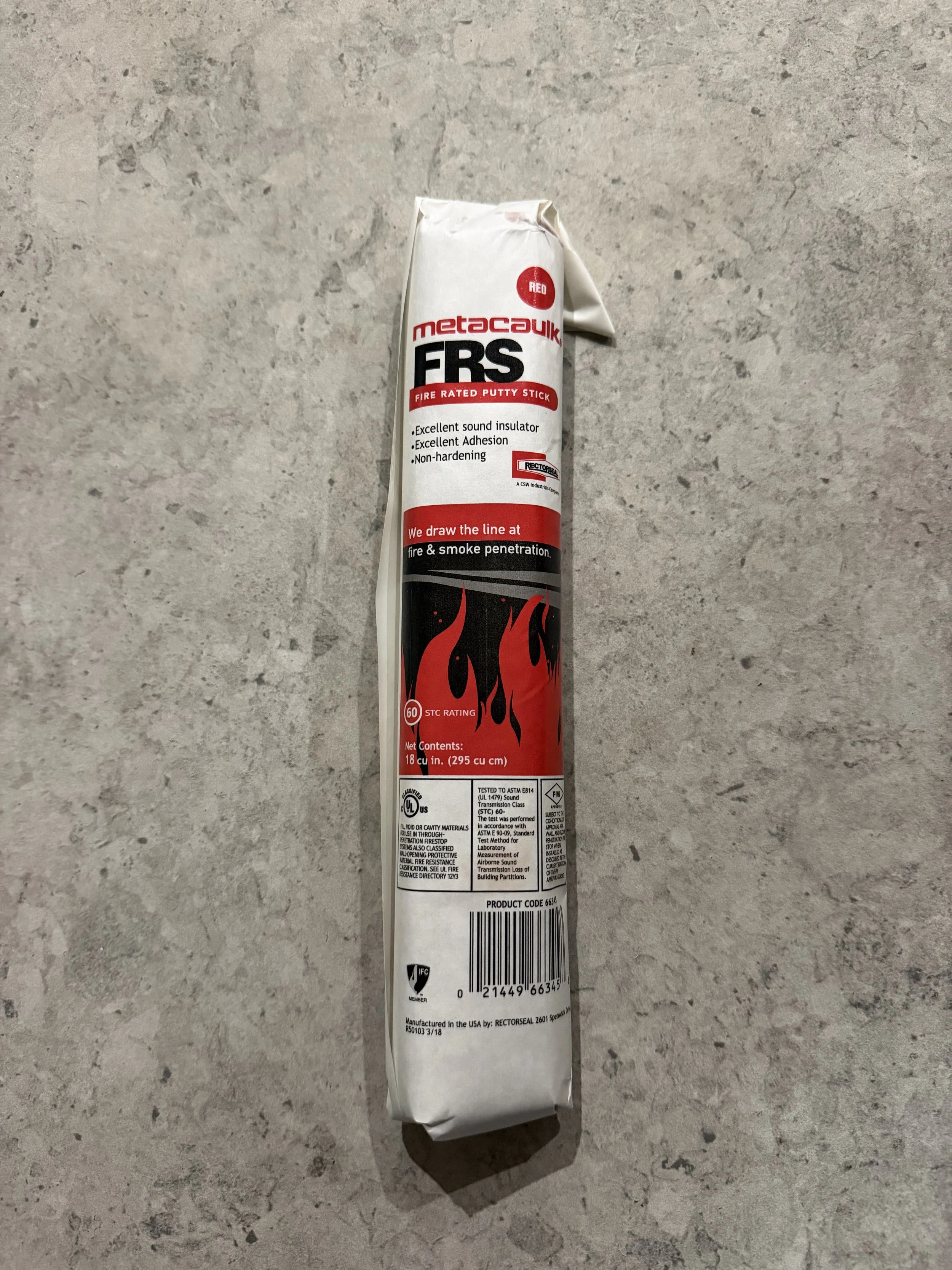 Metacaulk, RectorSeal, Fire Stop, Putty, Sealant, Seal, Safe, Rat Out, Reusable, FRS
