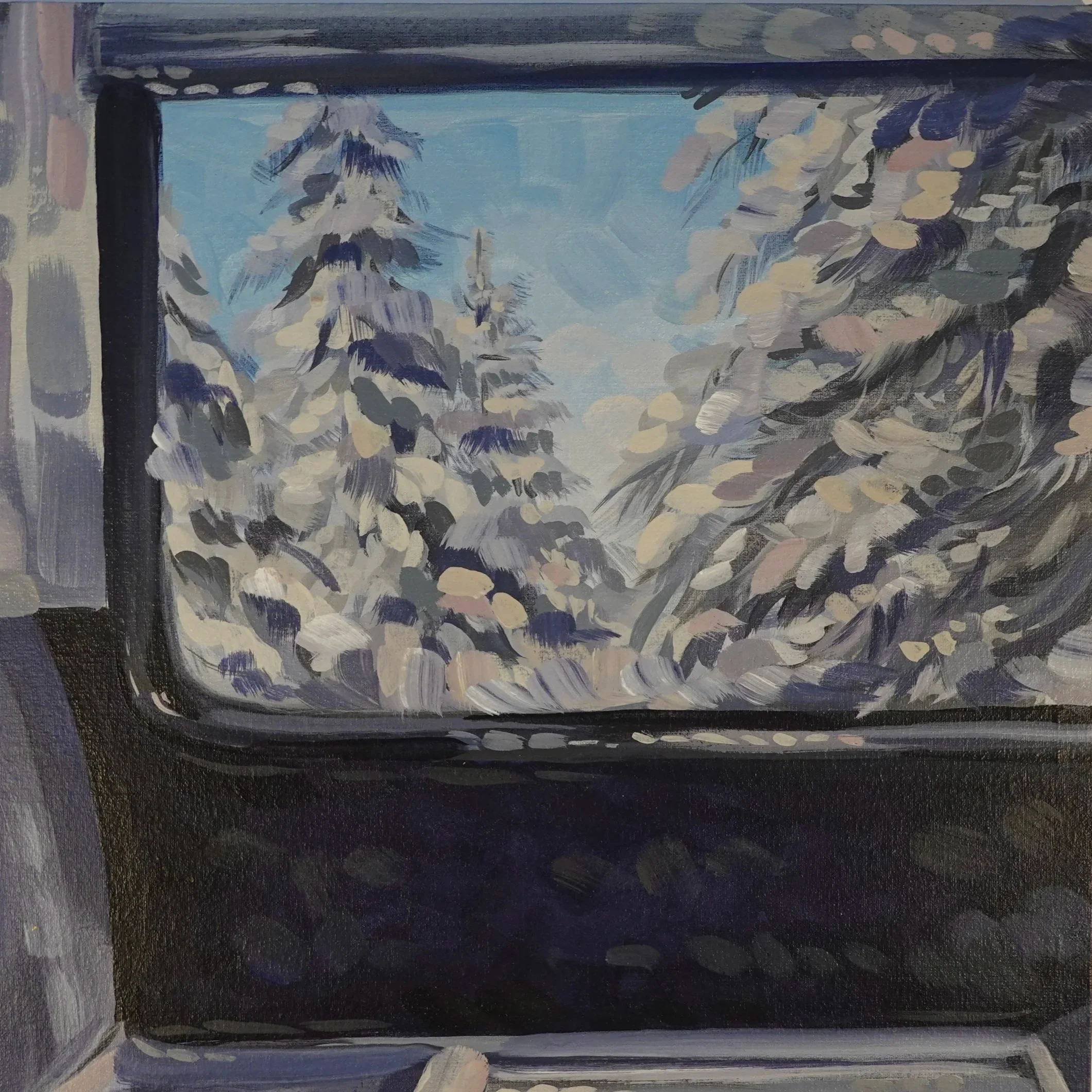 A World Passing By,
Inspired by Garmisch-Partenkirchen, Germany ,
30 x 30 cm