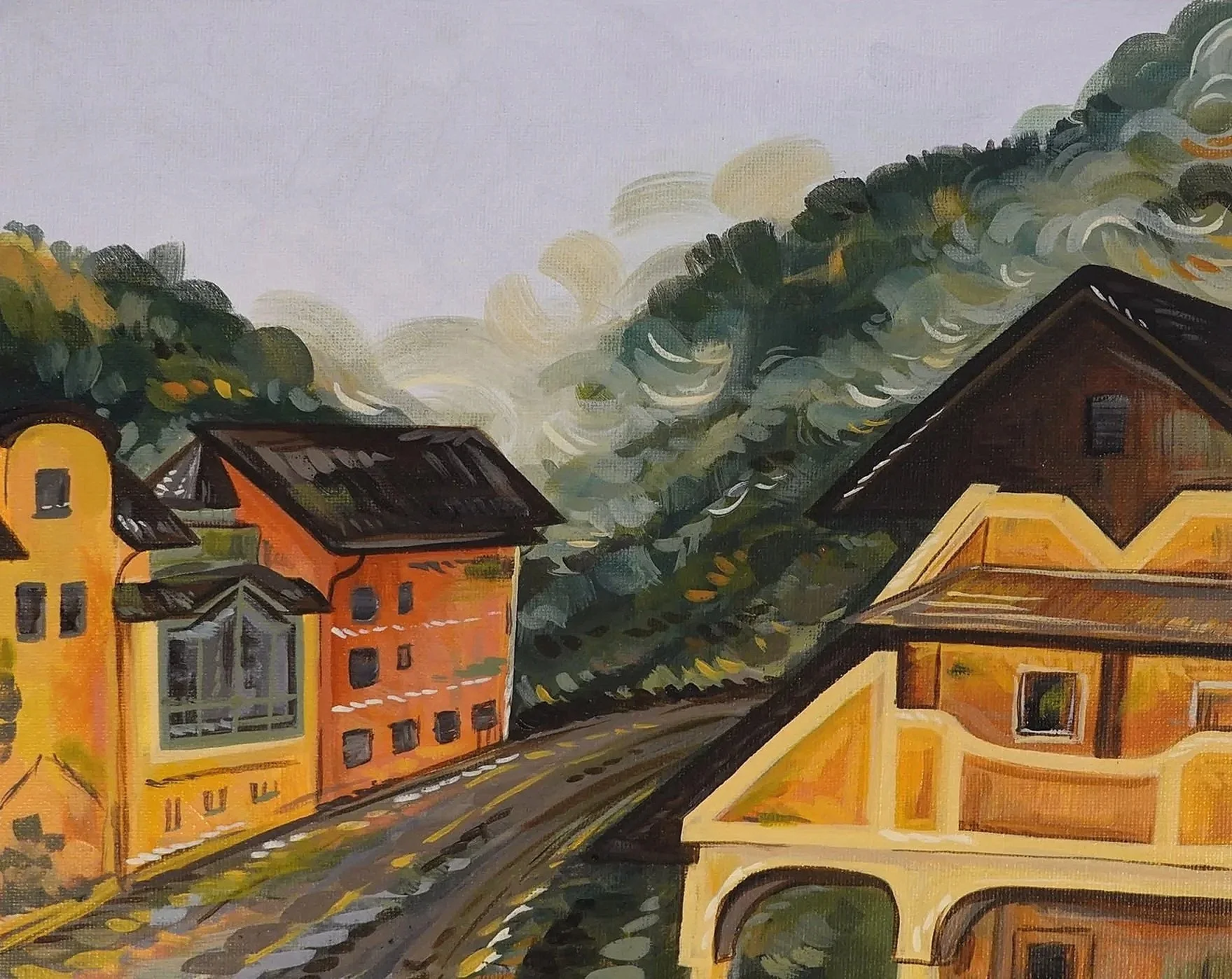 Morning Sunroom Views,
Inspired by Bad-Gosirn, Austria,
24 x 30 cm
