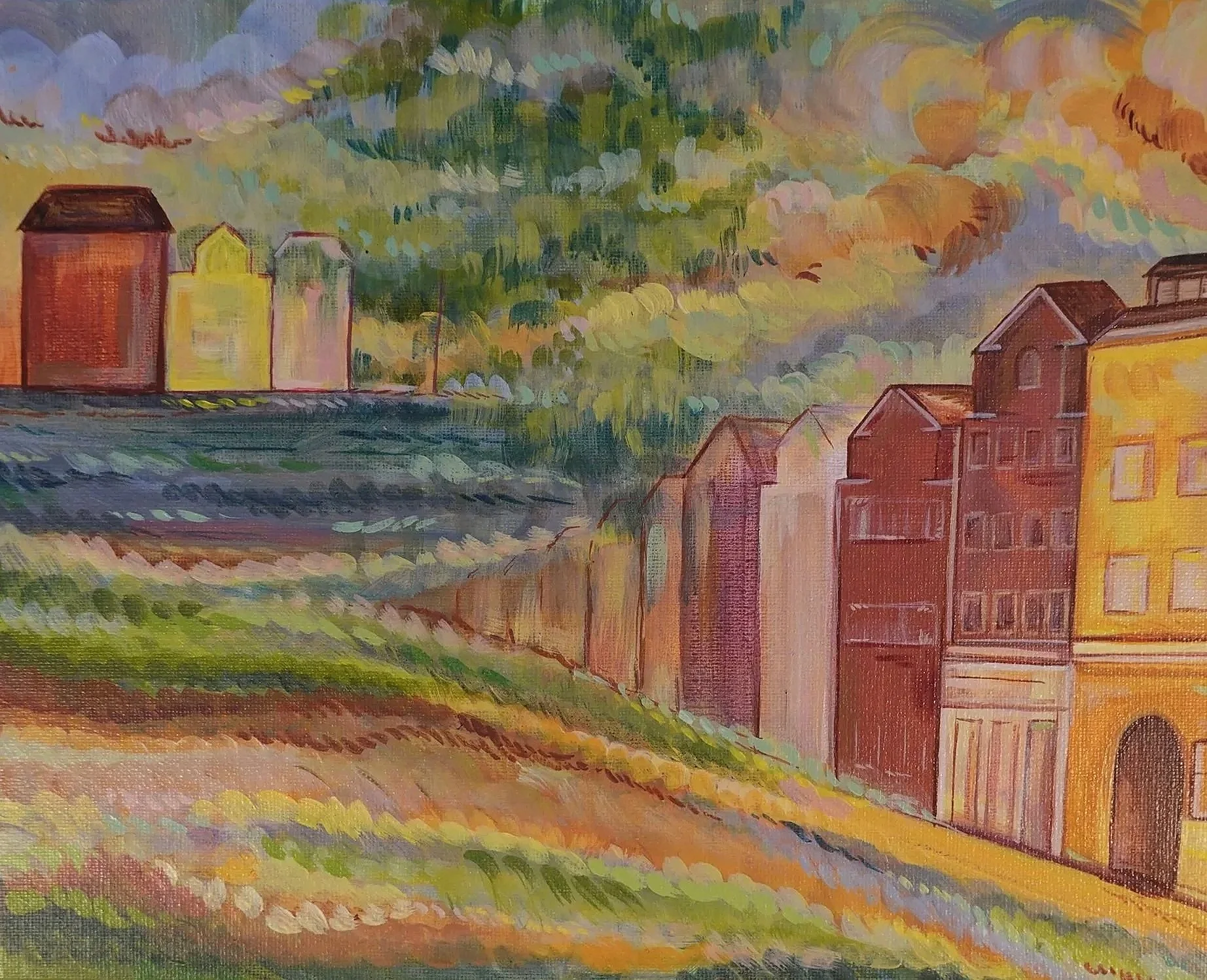 Merging Bright Memories, Inspired by Copenhagen, Denmark, 
24 x 30  cm