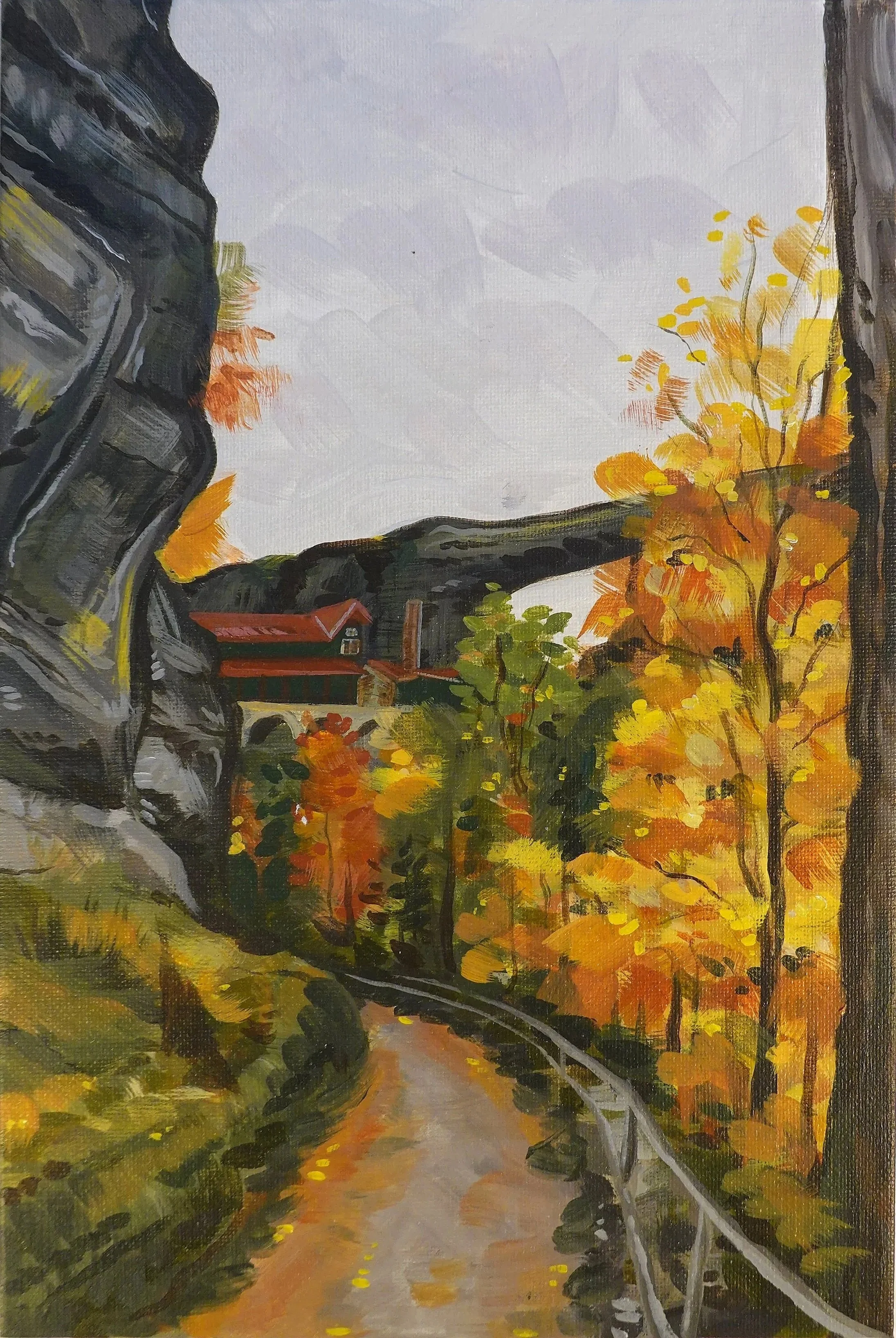 When Seasons Change,
Inspired by Bohemian Switzerland, Czech Republic,
30 x 20 cm 
