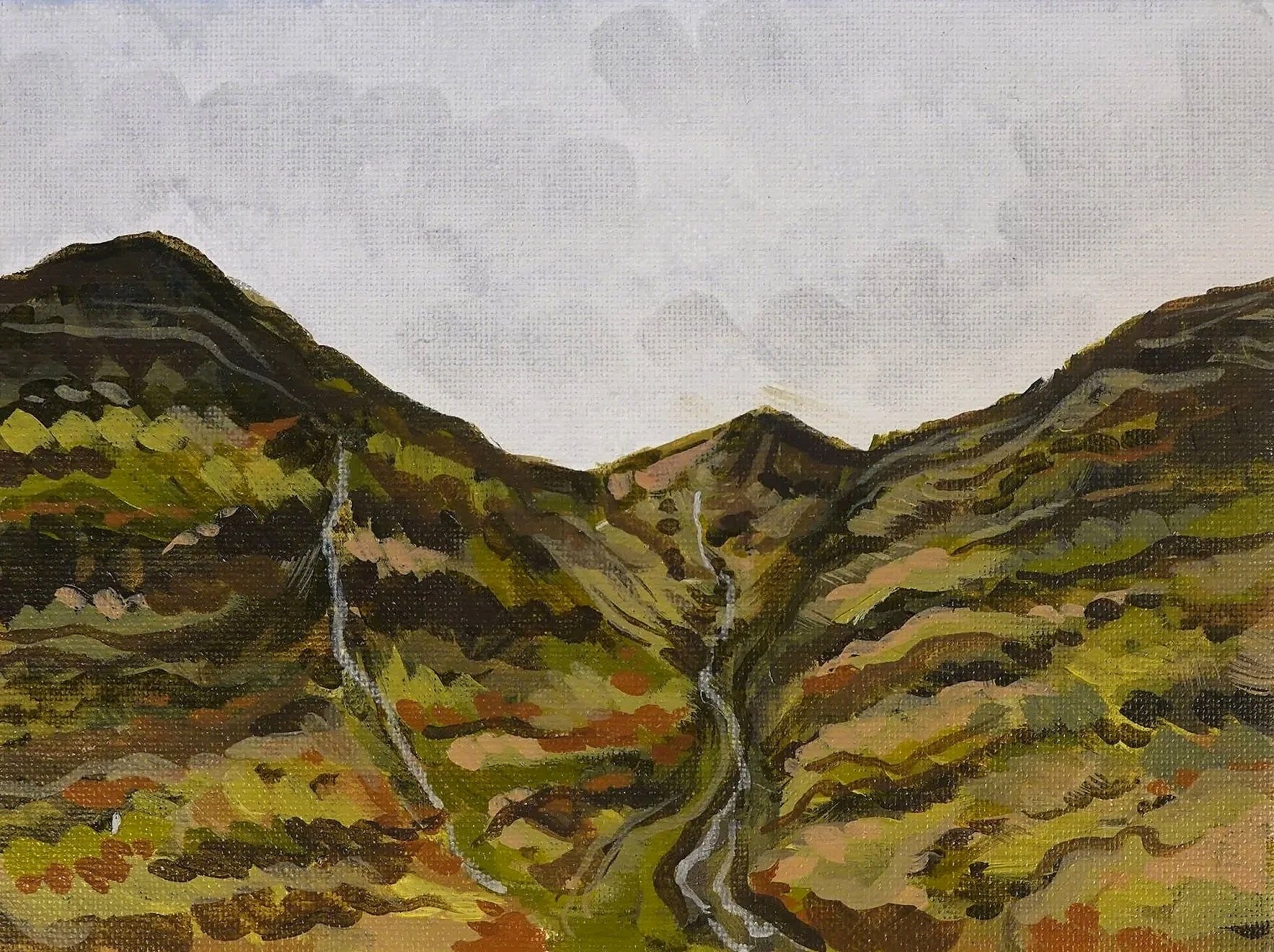 Glimpses Through the Rain,
Inspired by the Scottish Highlands,
15 x 20 cm
