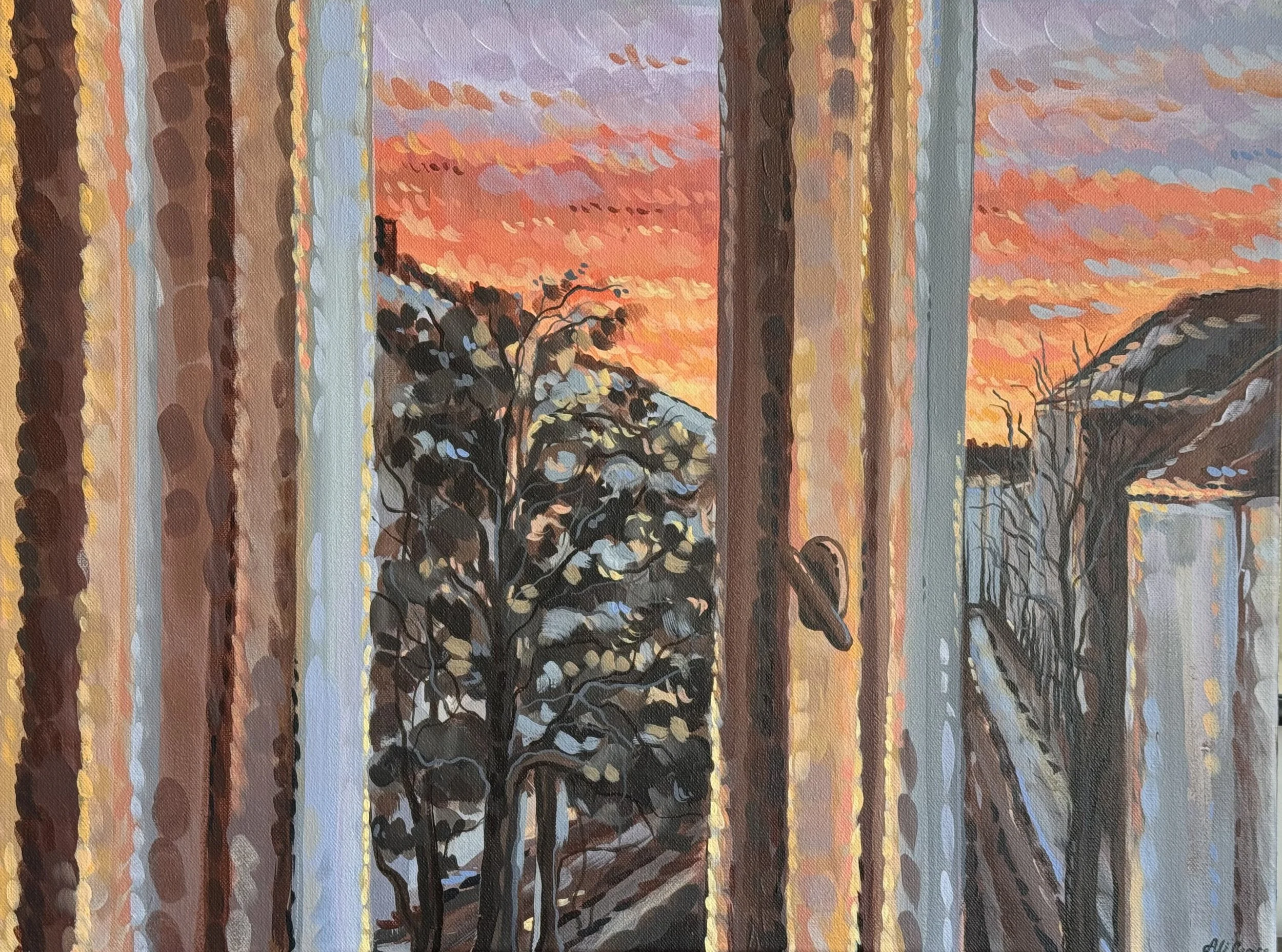 Till It’s Over, Inspired by Prague, Czech Republic, Acrylic on Canvas, 18" x 24"