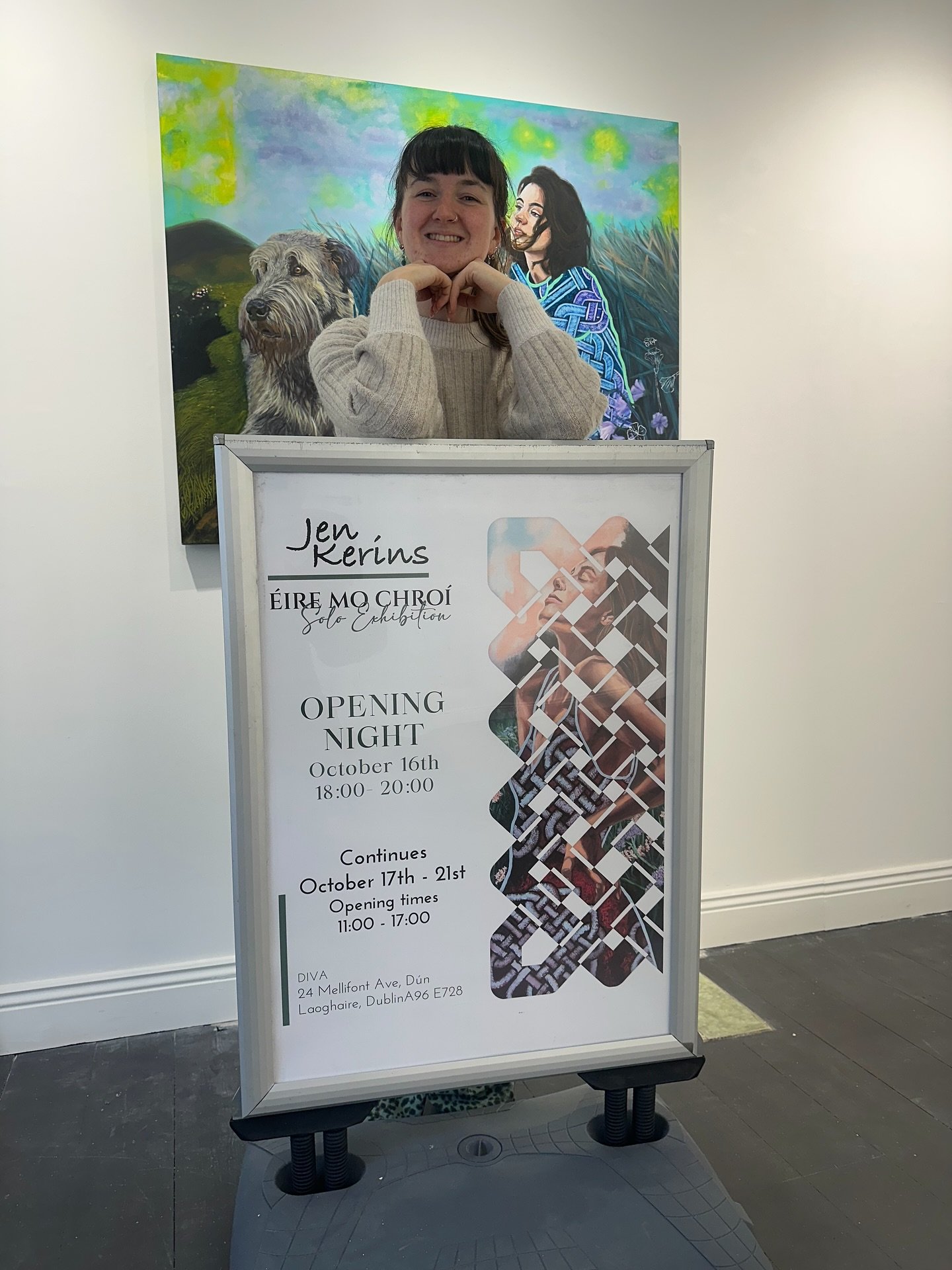 Opening night is here! Just a few hours away, come along if you can 😊 6pm - 8pm, DIVA, 24 Mellifont Avenue, Dun Laoghaire, A96 E728 @divaireland 
If you can&rsquo;t make it tonight, you can come by anytime between 11am - 5pm until October 21st 🎨

#