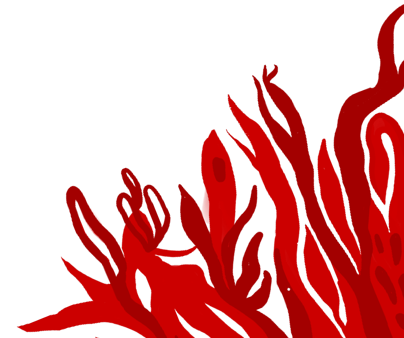 Close-up of red flames against a black background.