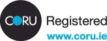 Coru Registered logo with the website www.coru.ie