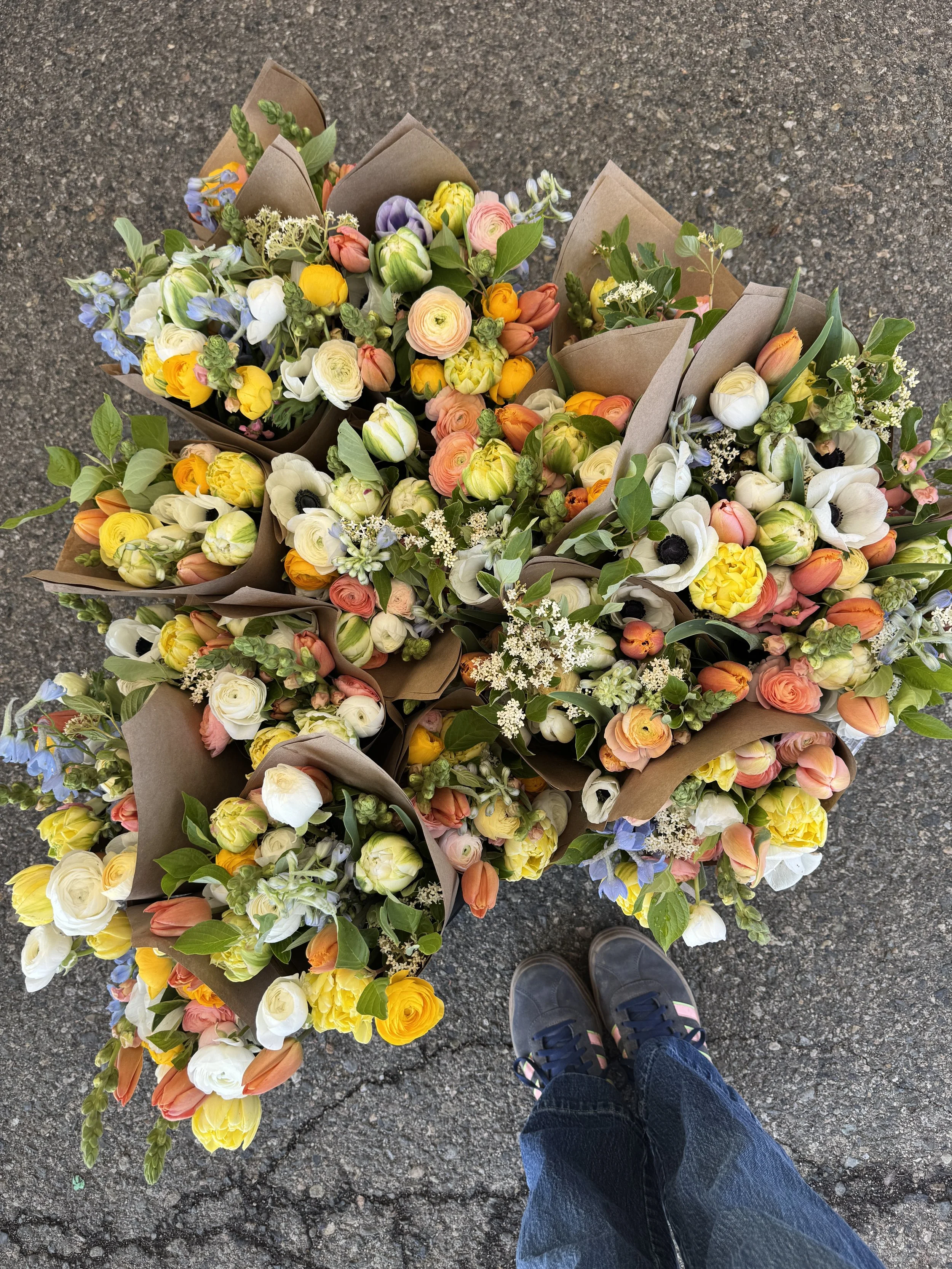 spring market bouquets