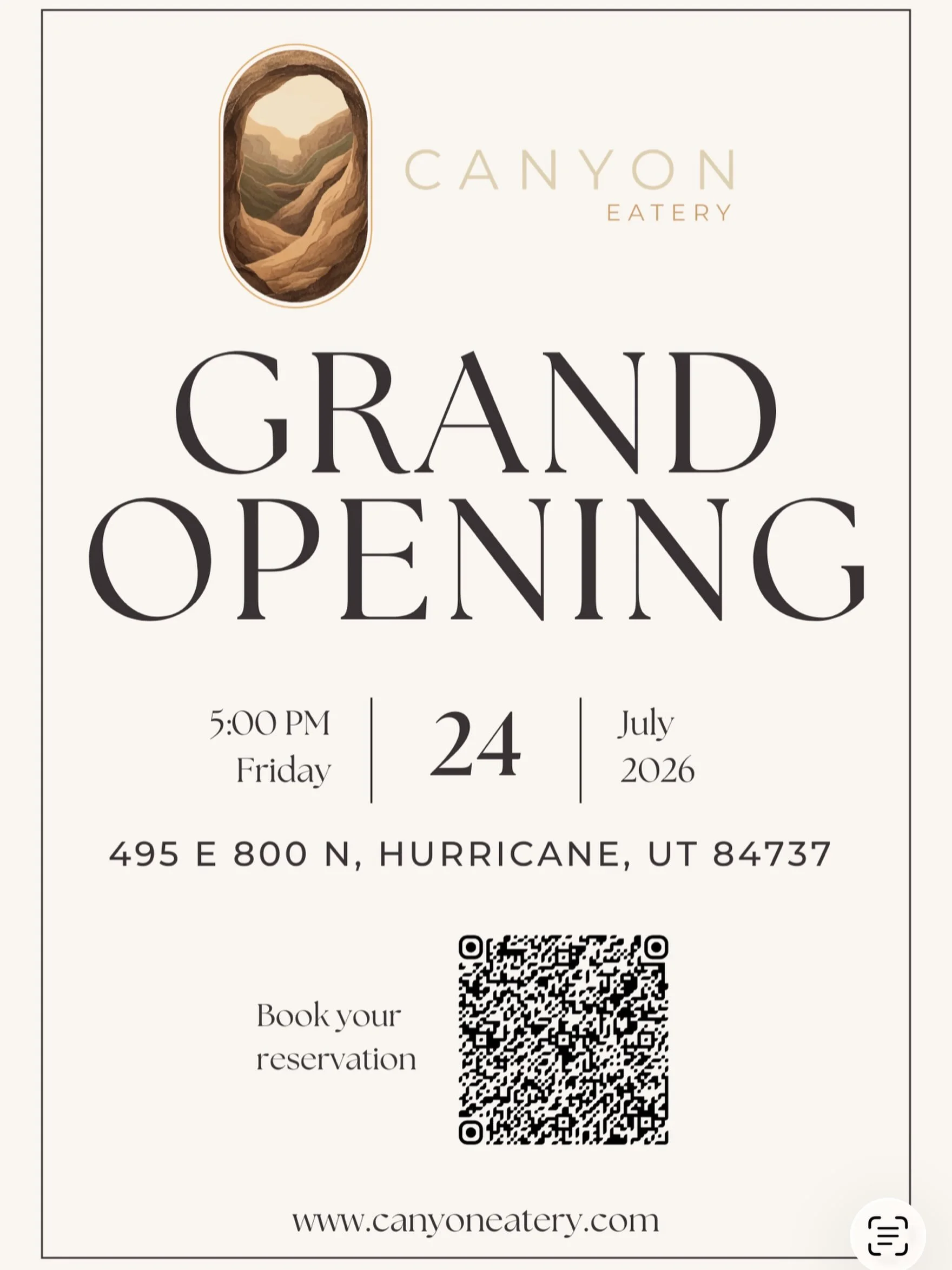 There&rsquo;s nothing quite like watching the momentum build.

Over the past several weeks, Canyon Eatery has continued to see growing guest interest and an incredible response from the community. Every full dining room, every returning guest, and ev