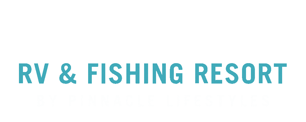 Text logo for RV & Fishing Resort by Pinnacle Lifestyles