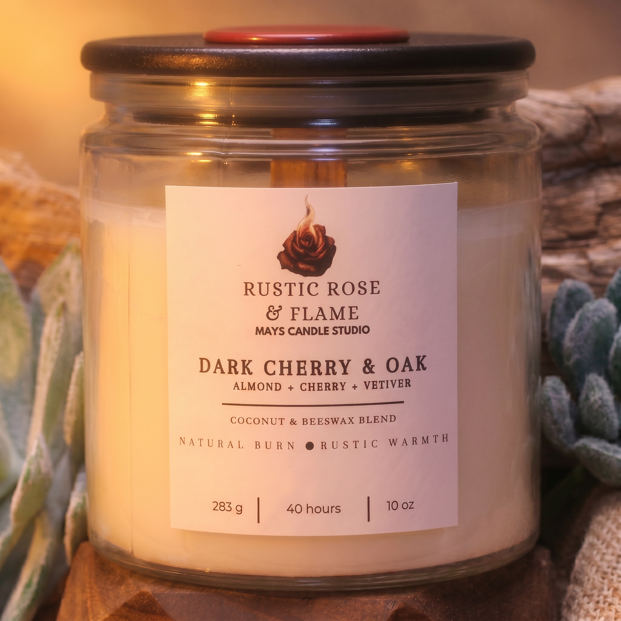 Dark Cherry & Oak