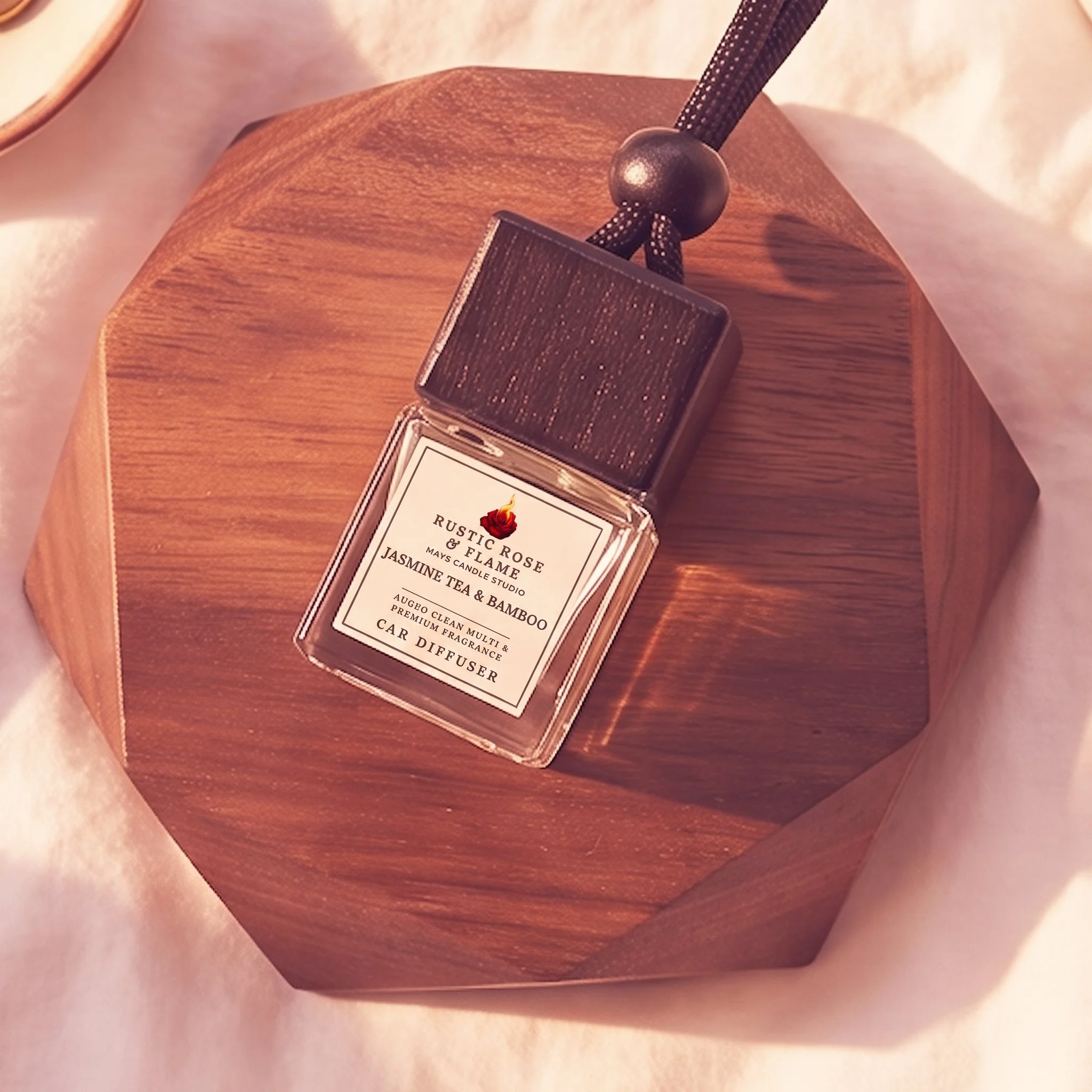 Jasmine Tea & Bamboo -Luxury Glass Car Diffuser