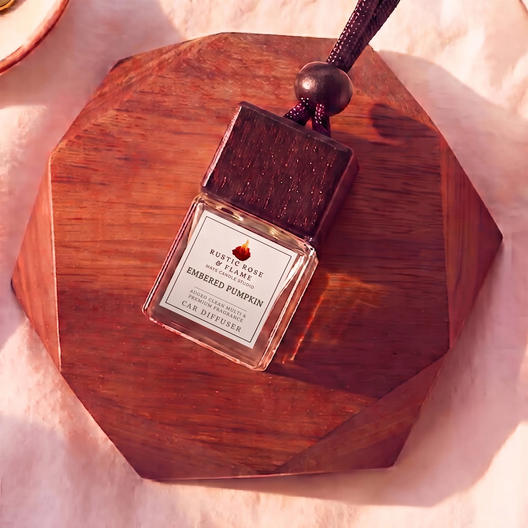 Embered Pumpkin -Luxury Glass Car Diffuser