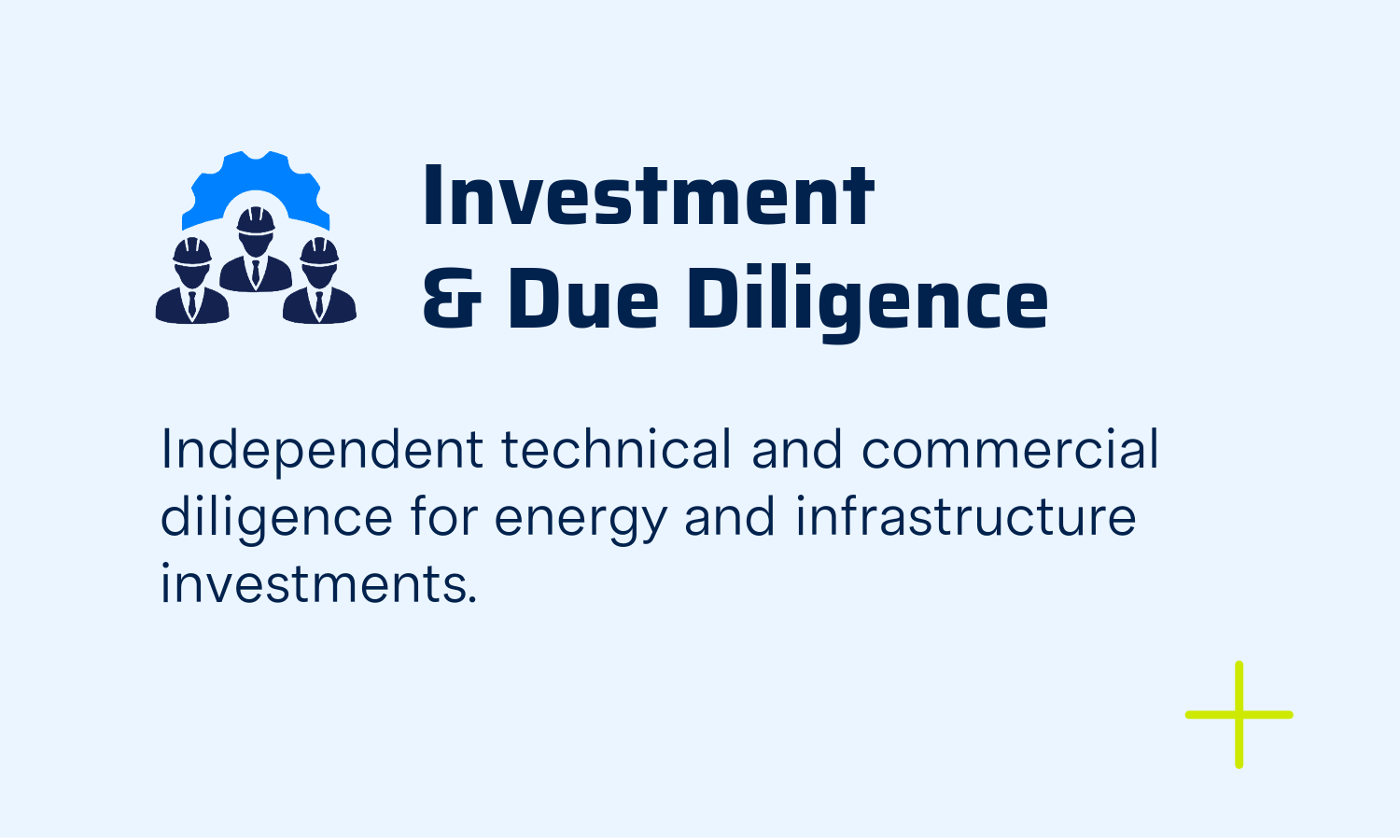 EEPLUS- INVESTMENT & DUE DILIGENCE CARD
