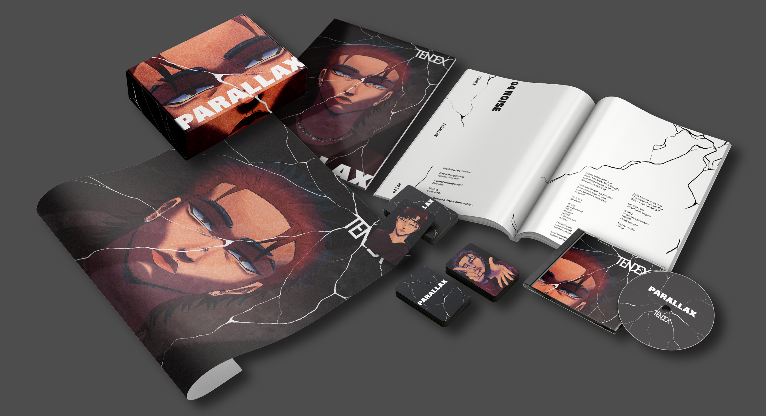 Display Mockup of Parallax Album Concept