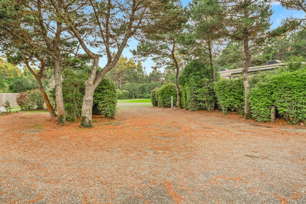 Pull-through RV site at Heceta Beach RV Park Florence Oregon