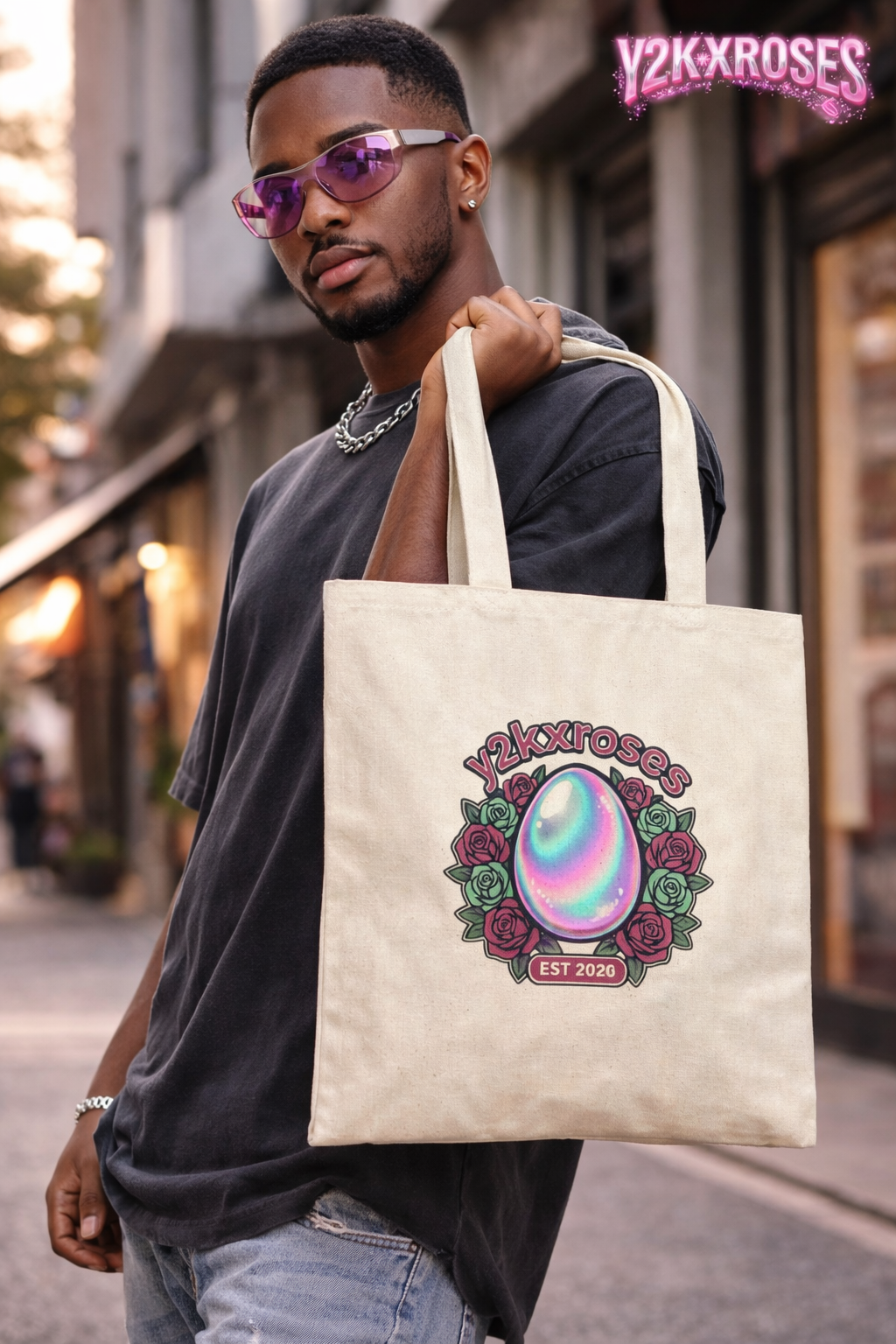 Confident style with Y2KRoses tote.png