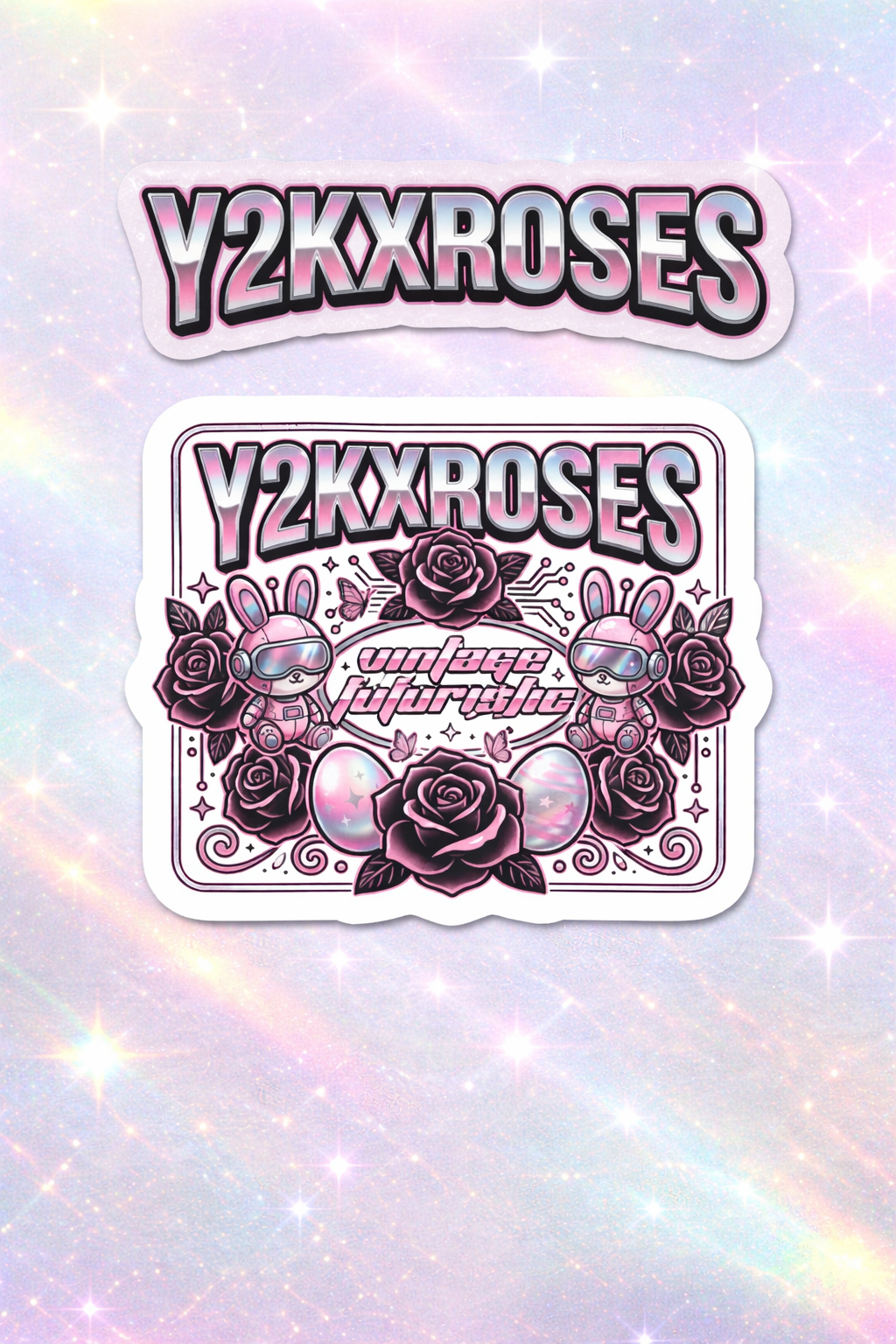 Cyber fairytale rose sticker design.png