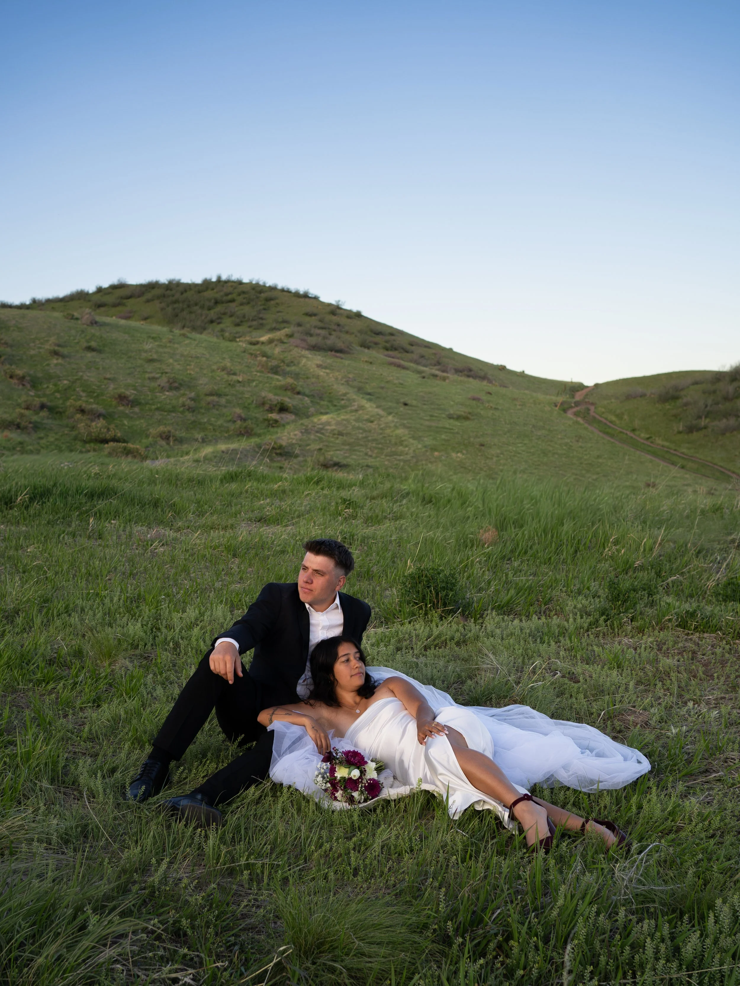 A relaxed and natural portrait in Boulder, Colorado, capturing stillness and connection within the landscape.