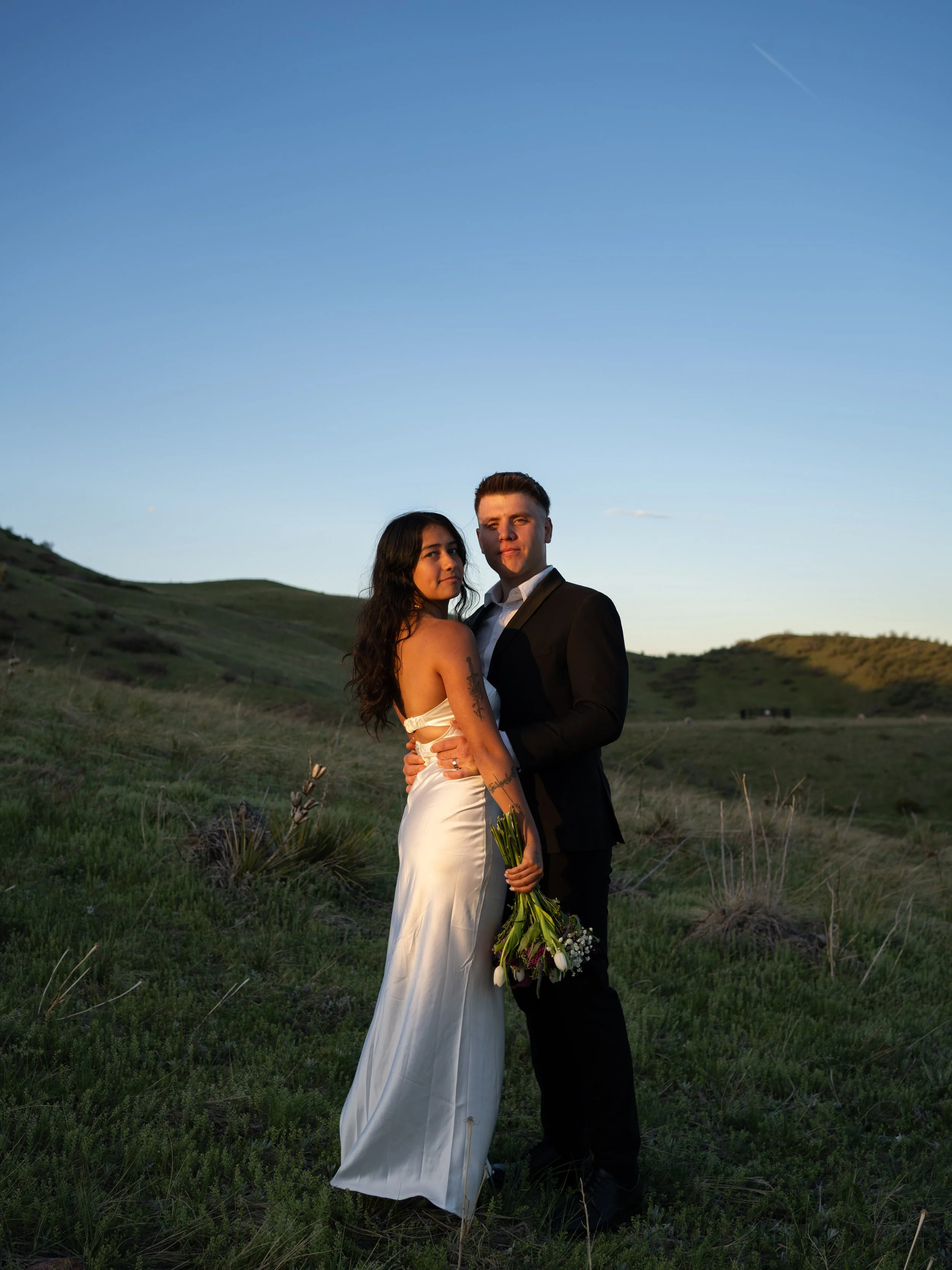 A refined golden-hour portrait in Boulder, CO, blending natural light with a clean, editorial composition.