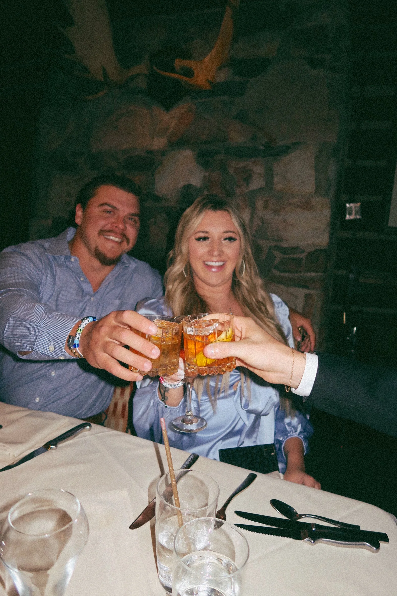 A celebratory toast in Houston, Texas, capturing connection, laughter, and the joy of gathering together.