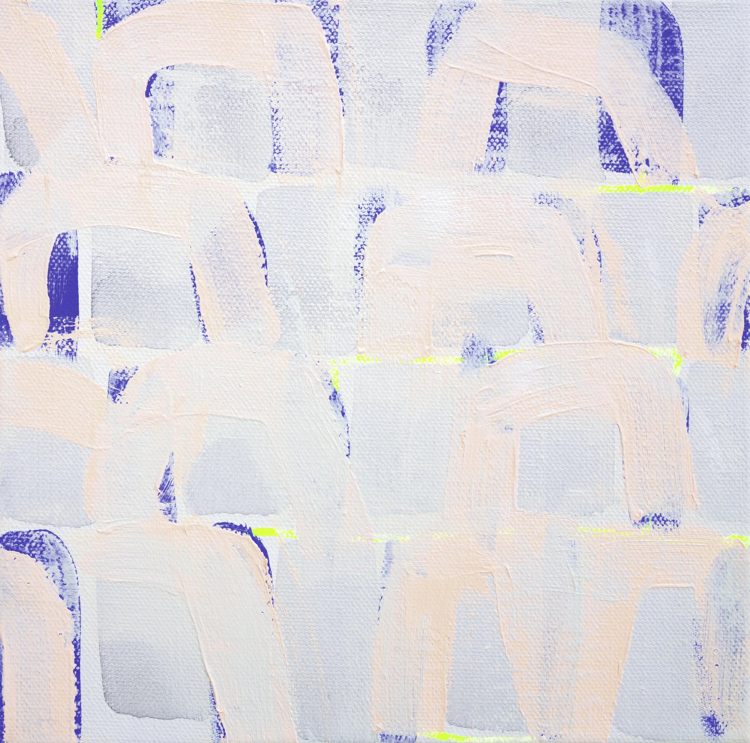 'Blushed Neon' - mixed media on canvas | 20x20cm | Sold