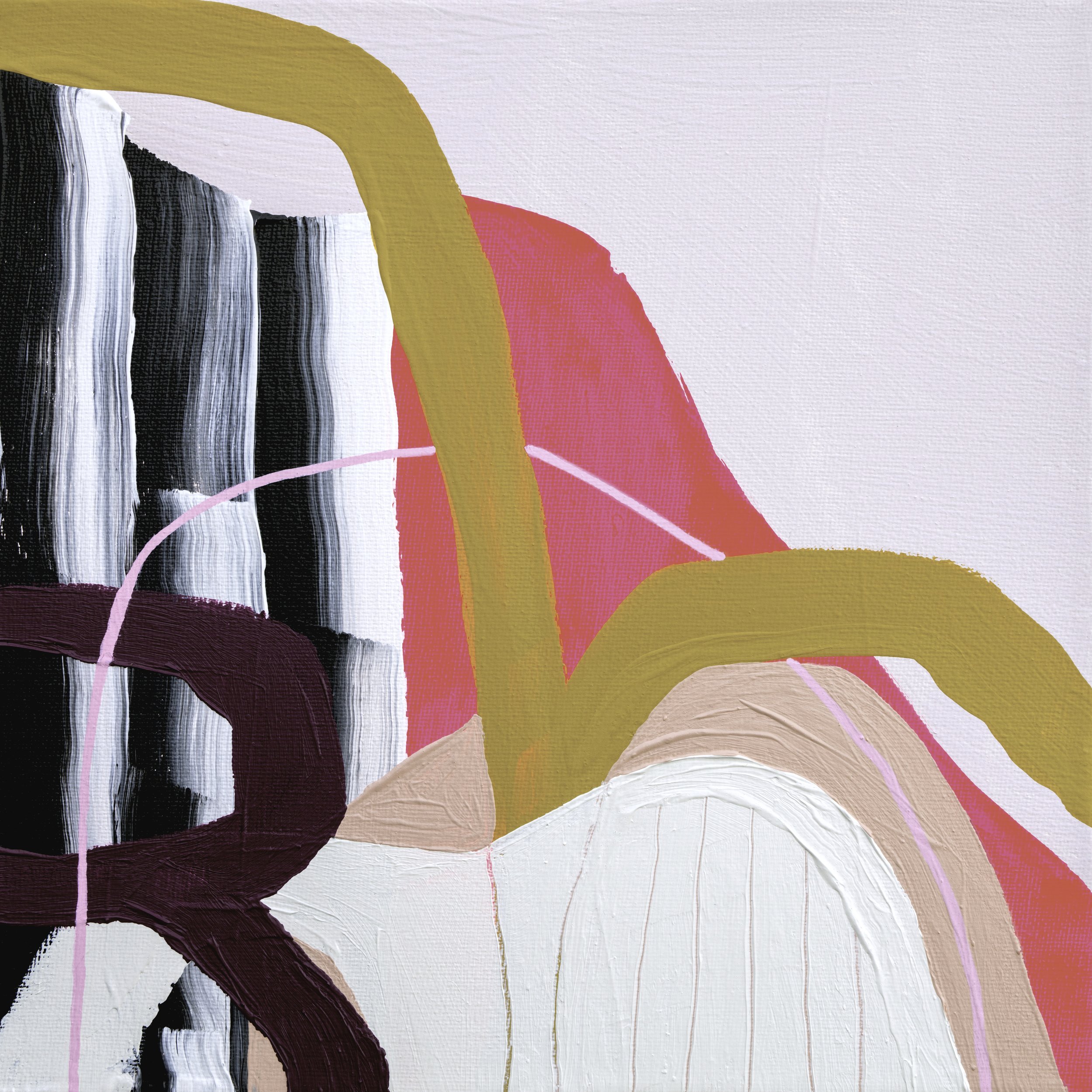 'Blush' - mixed media on canvas | 20x20cm | Sold