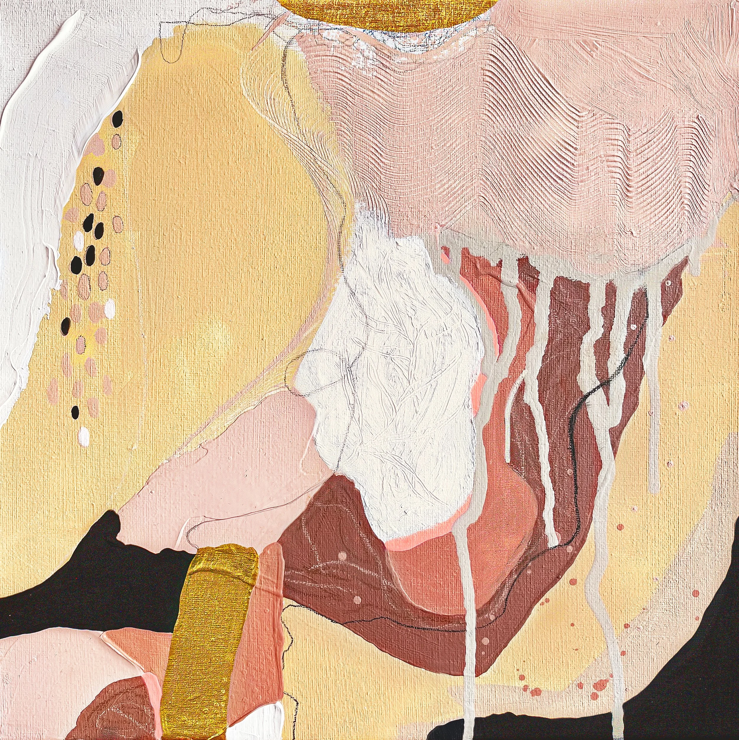 'Drop of golden sun' | 2021 | mixed media on canvas | 30x30cm | Sold