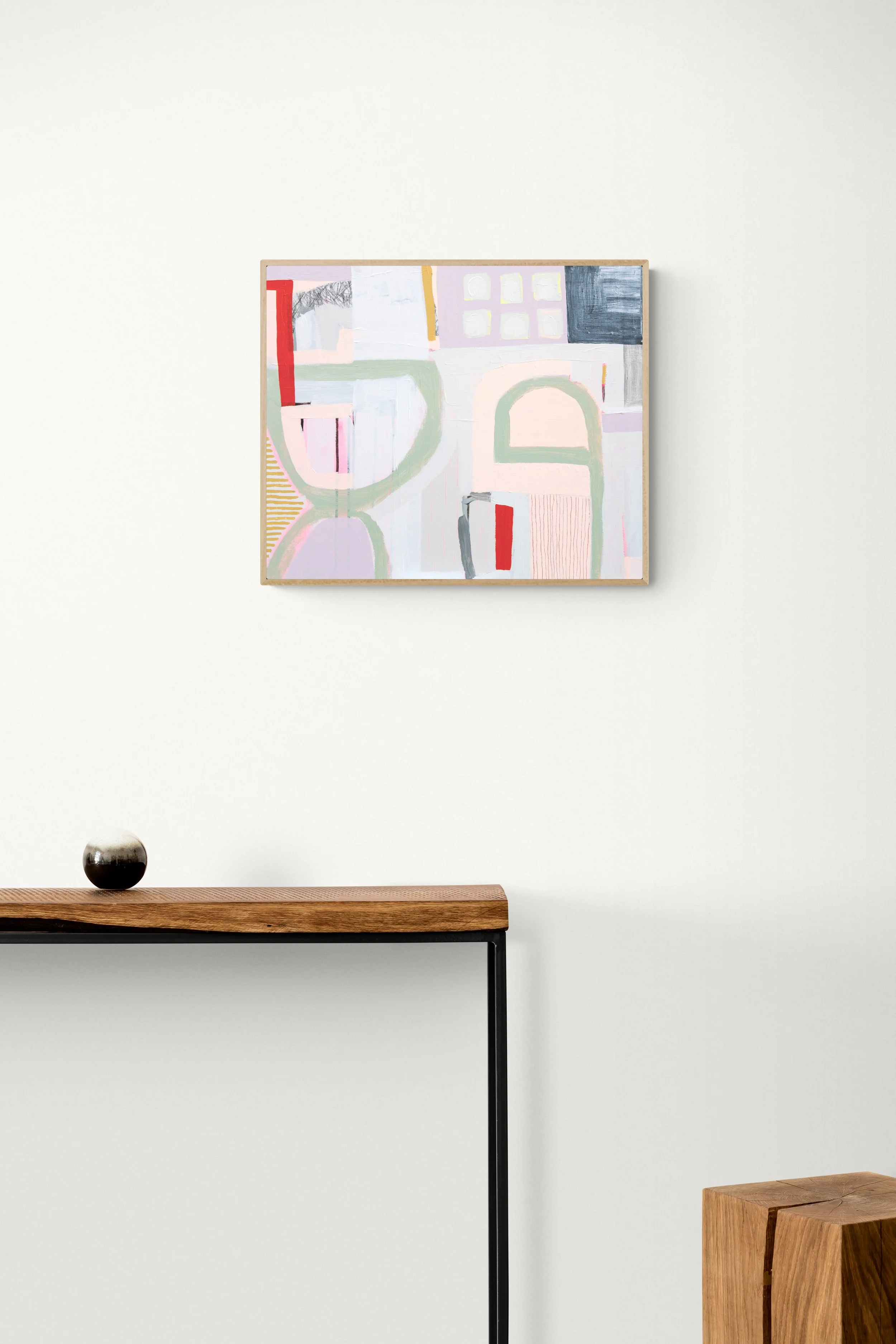 Paper sky_bright_console-table-and-solid-wood-pedestal-in-hallway.jpeg