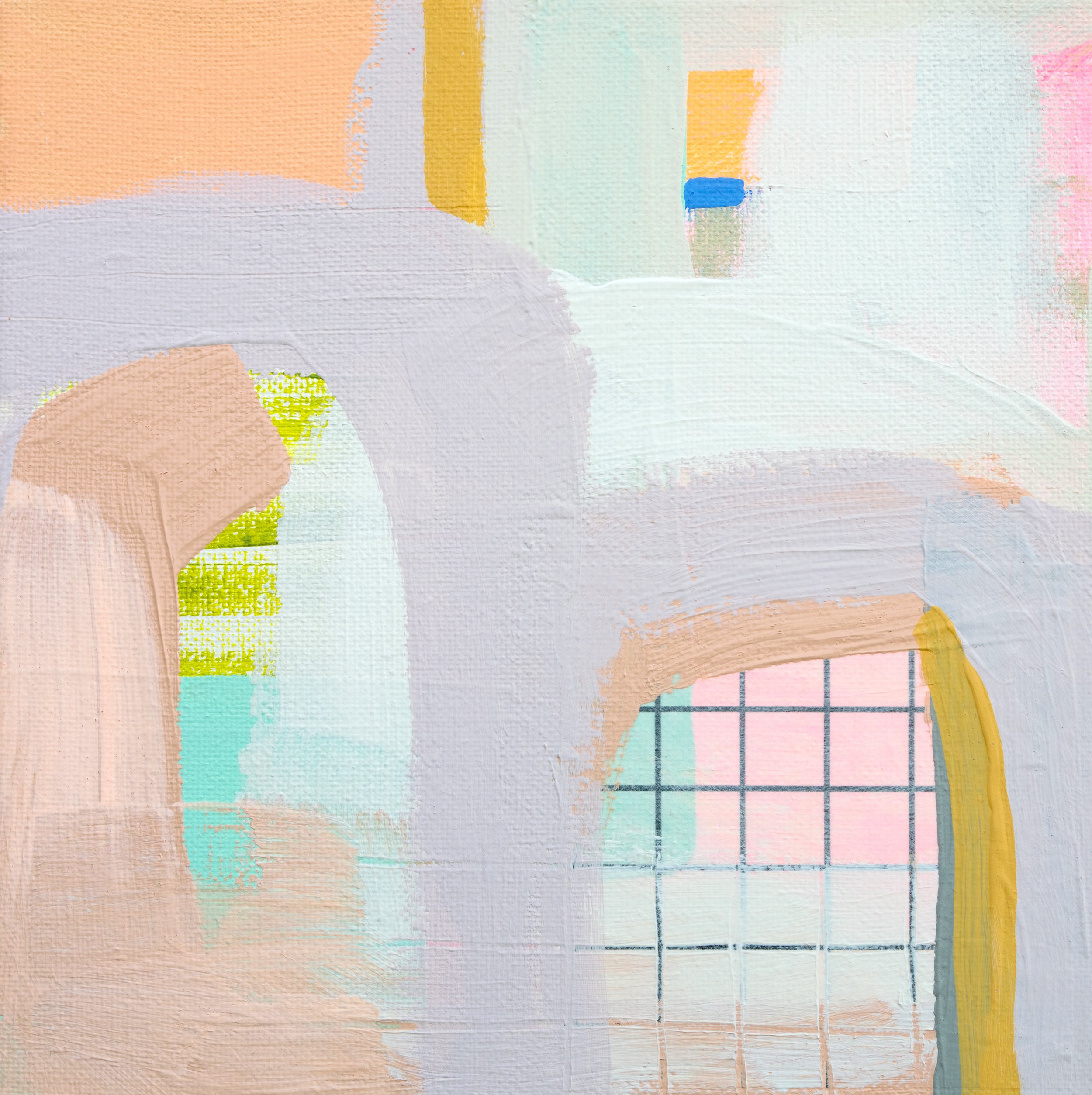 'Glimmers 1' | 2025 | mixed media on canvas | 20x20cm | Sold