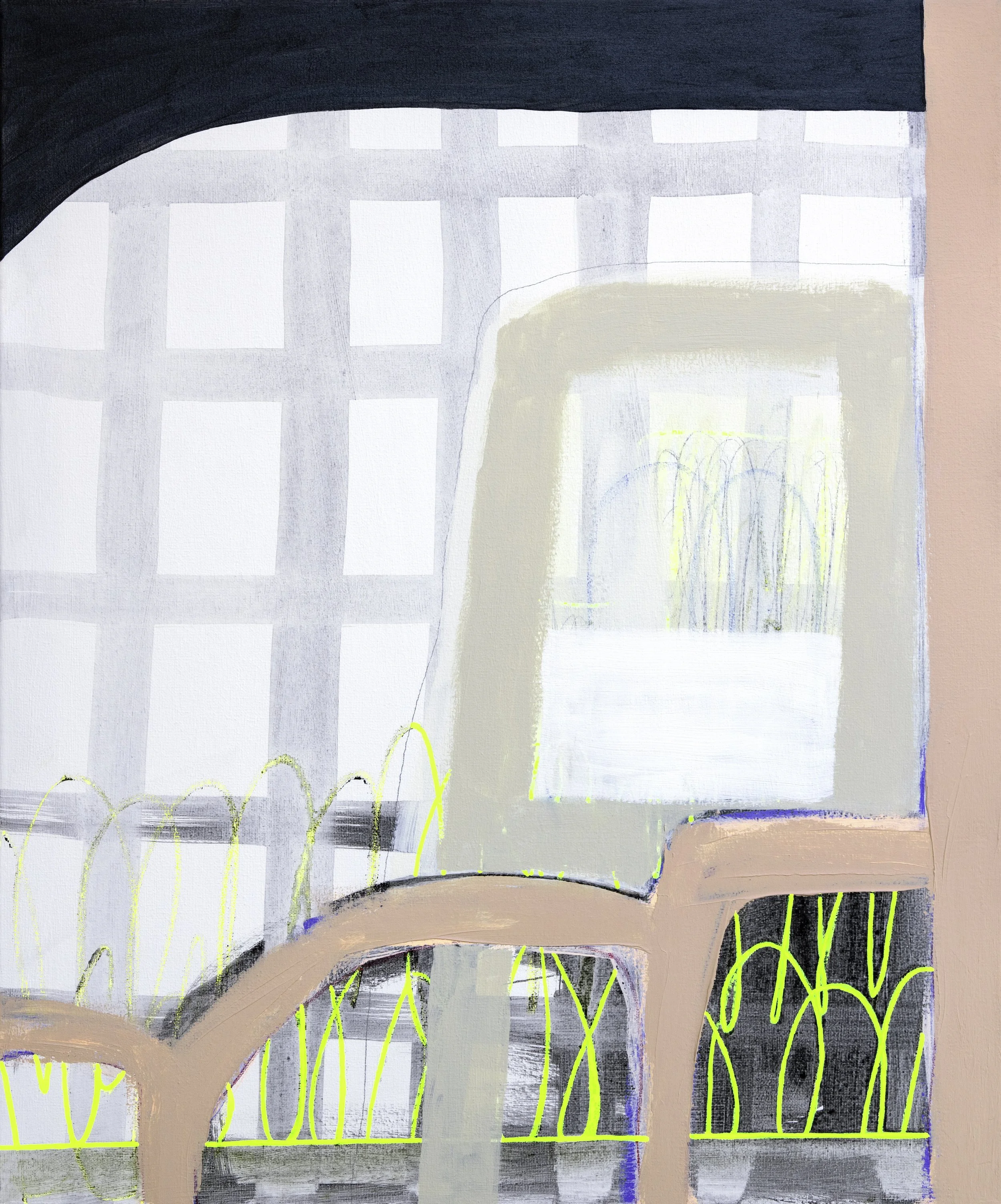 'Line vs Scribble' - mixed media on canvas | 60x50cm | Sold