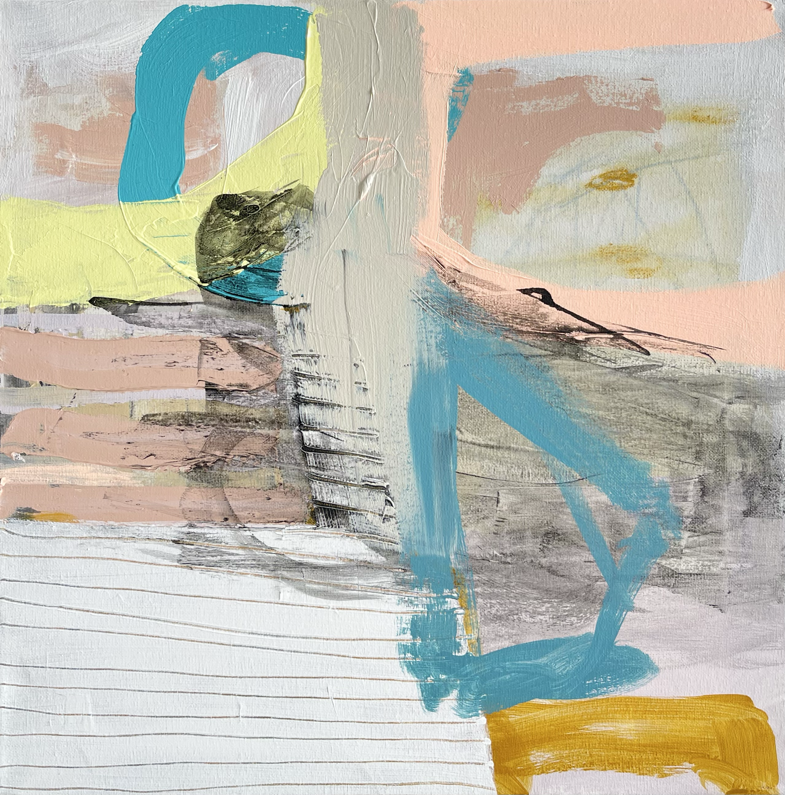 'Abstract 2' | 2024 | mixed media on canvas | 40x40cm | Sold