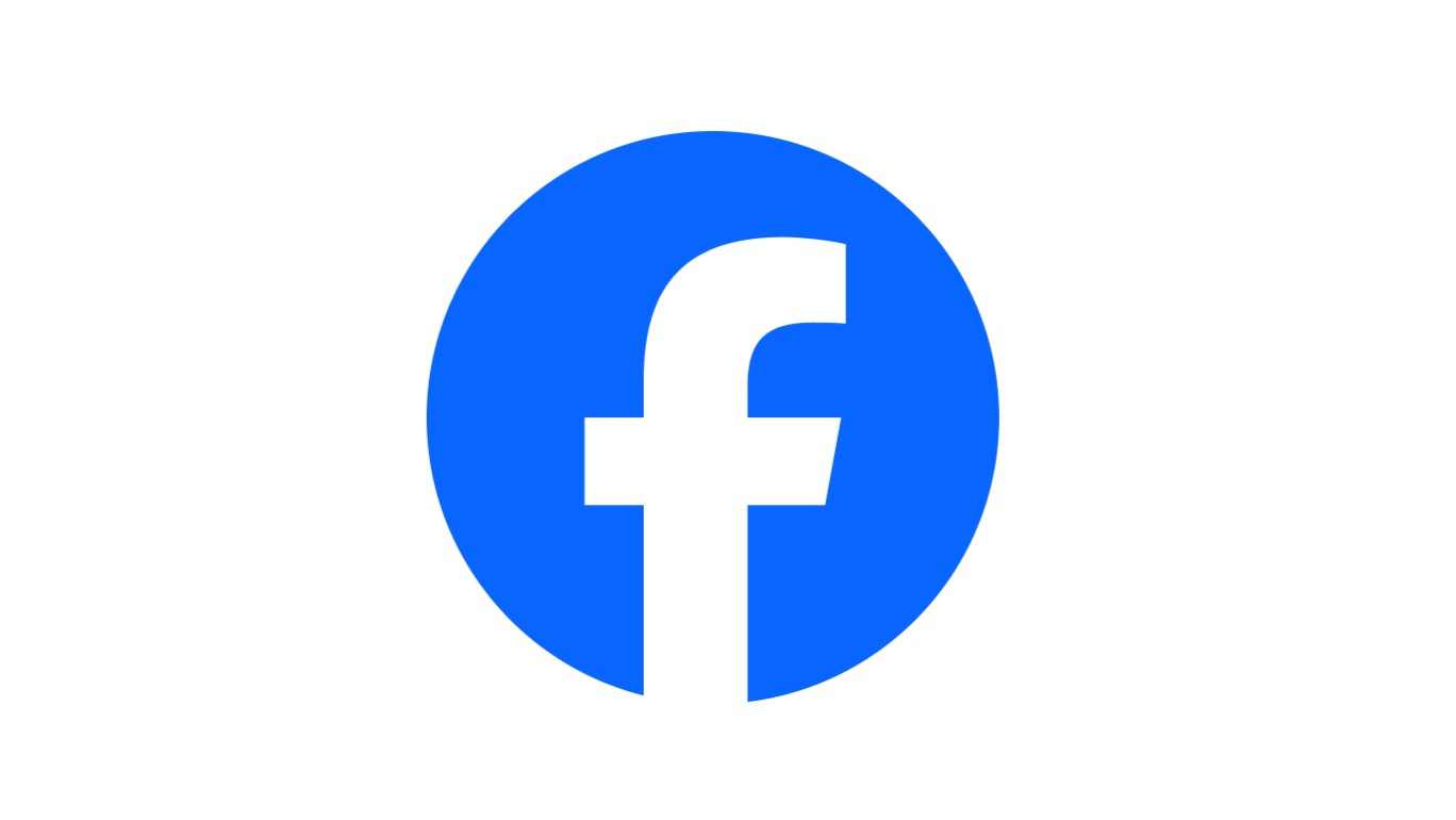 Facebook logo, a white lowercase 'f' on a blue circular background.