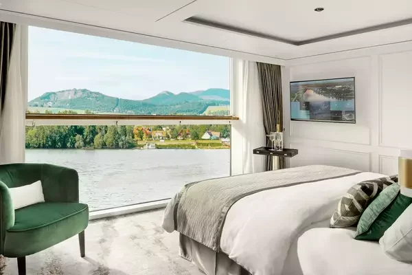 Spacious suite on Riverside Luxury Cruises