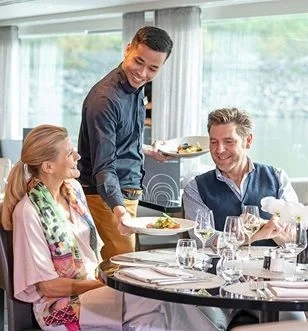 Restaurant in a Scenic luxury river cruise