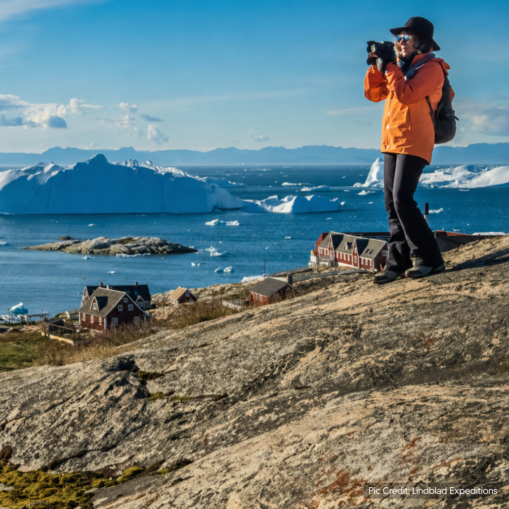 Immense fjords and luminous icebergs in Greenland