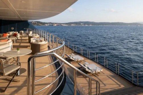The Marina Terrace on the Ritz Carlton Yacht Ilma