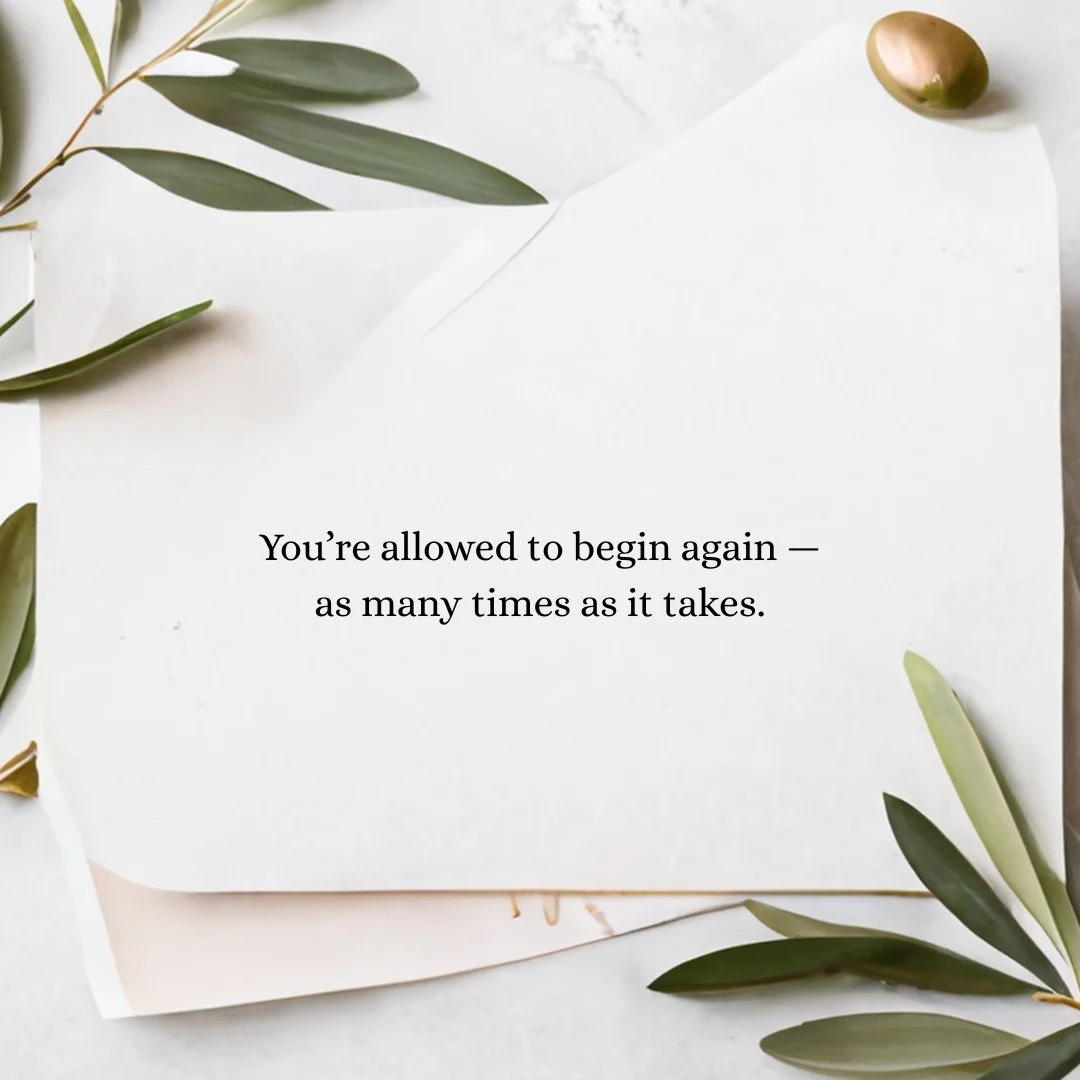 Starting over isn&rsquo;t failure. It&rsquo;s self-awareness. It&rsquo;s courage. It&rsquo;s choosing growth instead of staying where you&rsquo;ve outgrown yourself.

If you&rsquo;re in a season of beginning again, you&rsquo;re not lost- you&rsquo;re