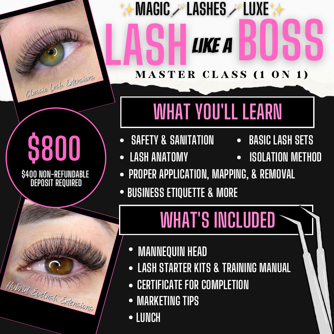 ✨ 1:1 Lash Training – Private Class ✨