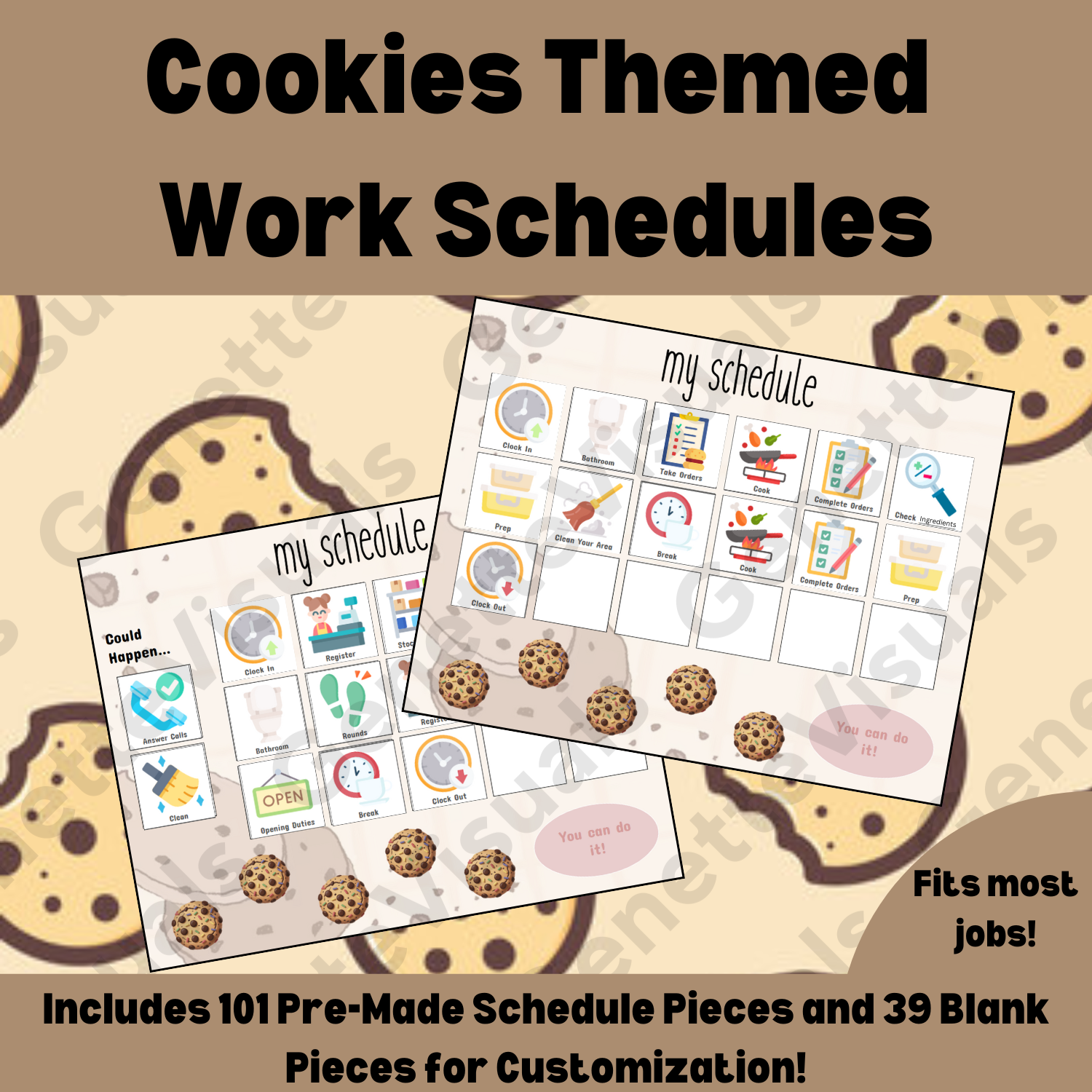 Cookies Visual Work Schedule