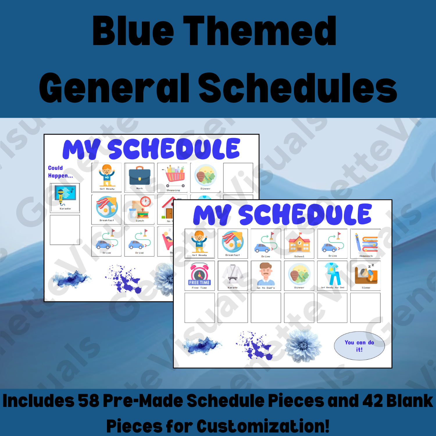Blue Visual General Schedule