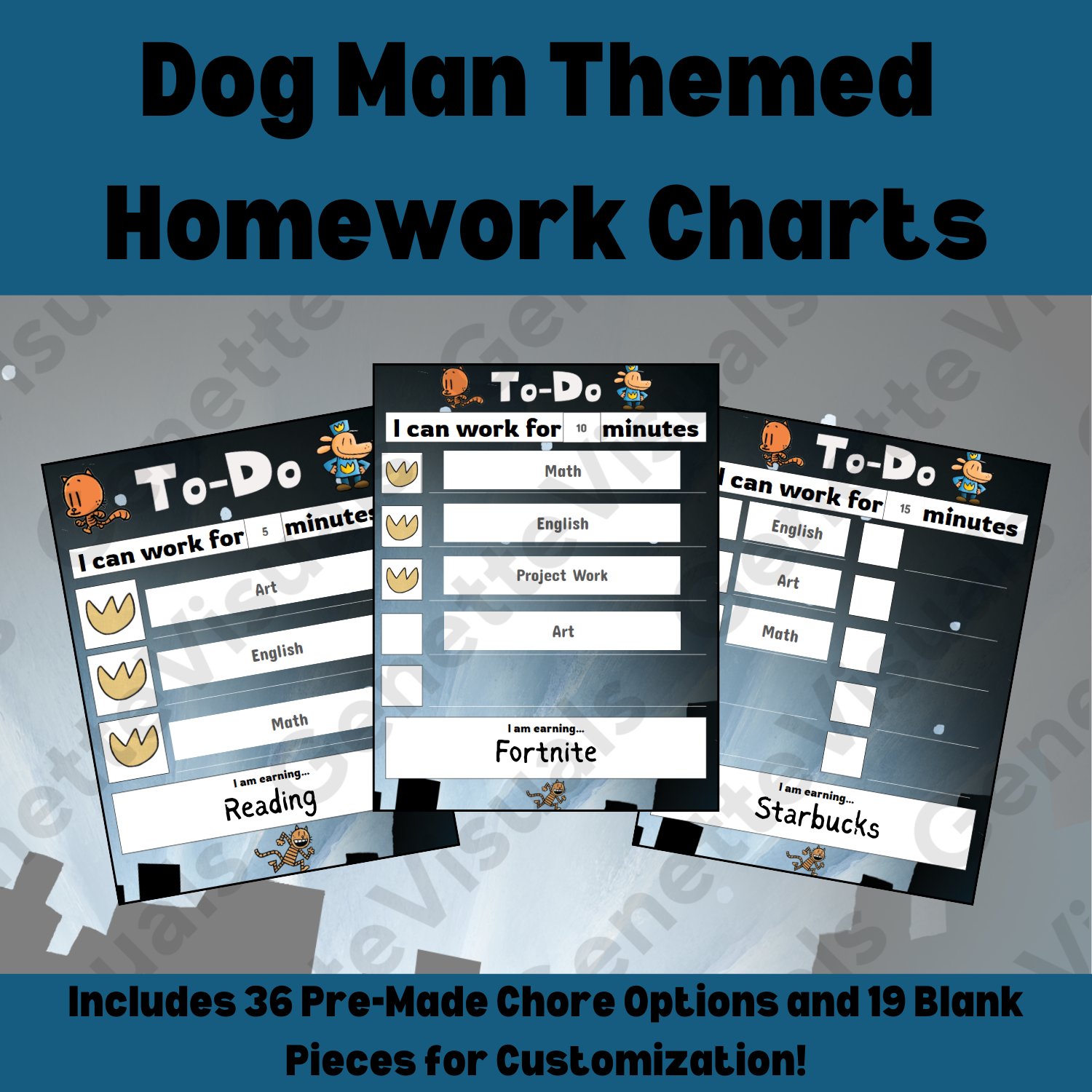 Dog Man Homework Motivation Chart